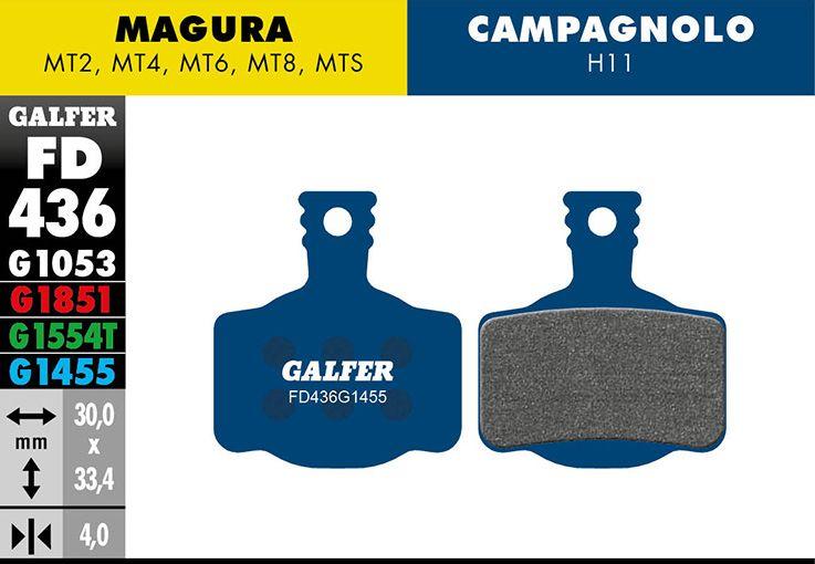 CALÇO ROAD MAGURA MT2 - MT4 - MT6 - MT8 CAMPAGNOLO H11 GALFER