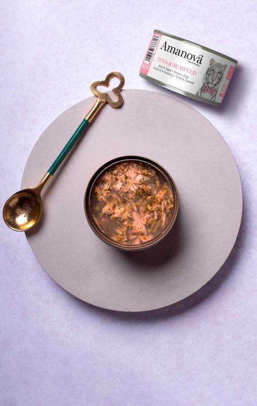 Amanova - Cat - Can - Jelly - Tuna & Seaweed - 24x 70g - Economy