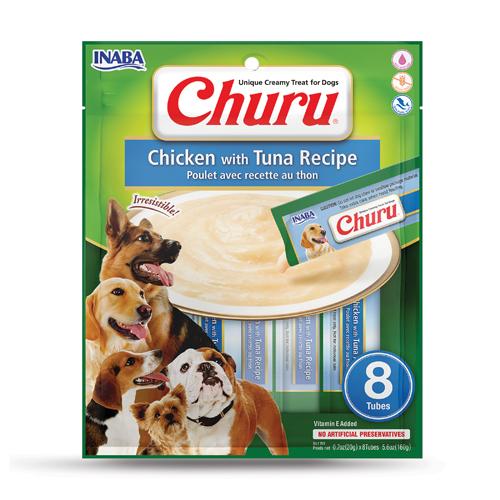 Inaba - Churu - Cão - Puré - Frango com atum - 8x 8x20g - Economy