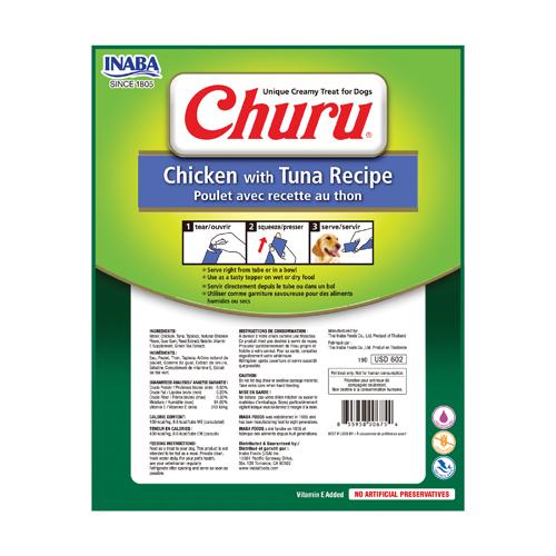 Inaba - Churu - Cão - Puré - Frango com atum - 8x 8x20g - Economy