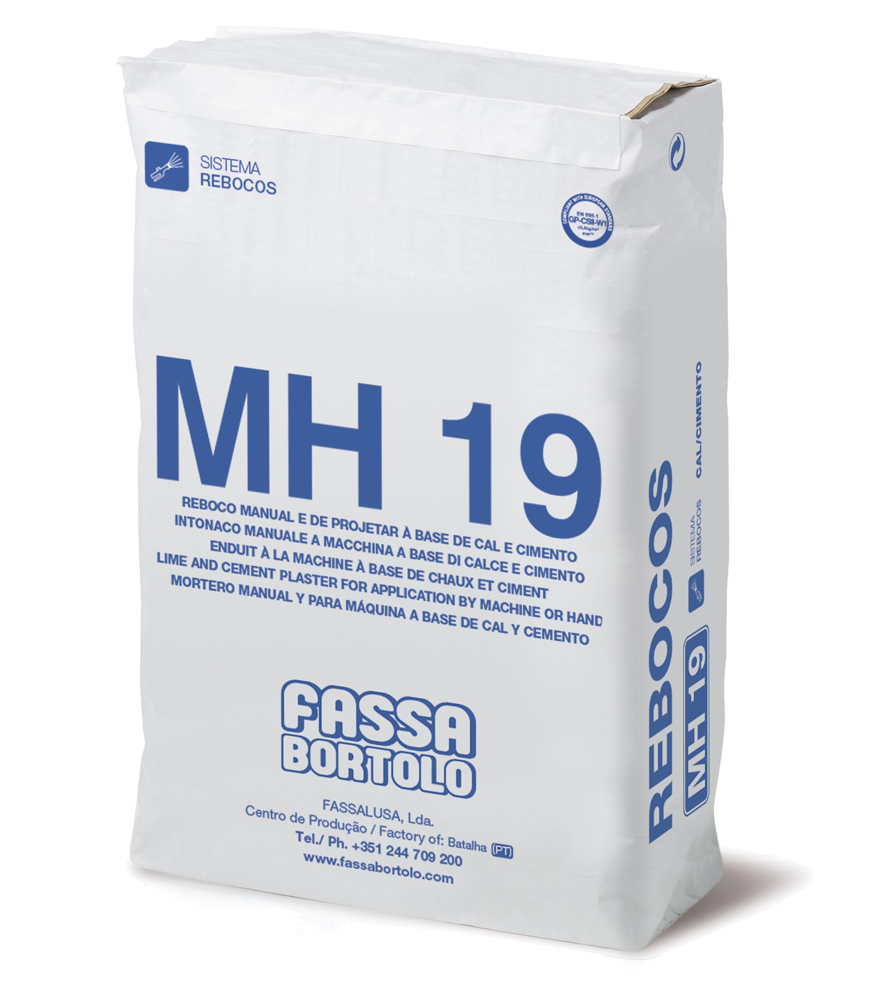 ARGAMASSA REBOCO INT/EXT HIDROF. P/AREAR FASSA MH19 S/25KG