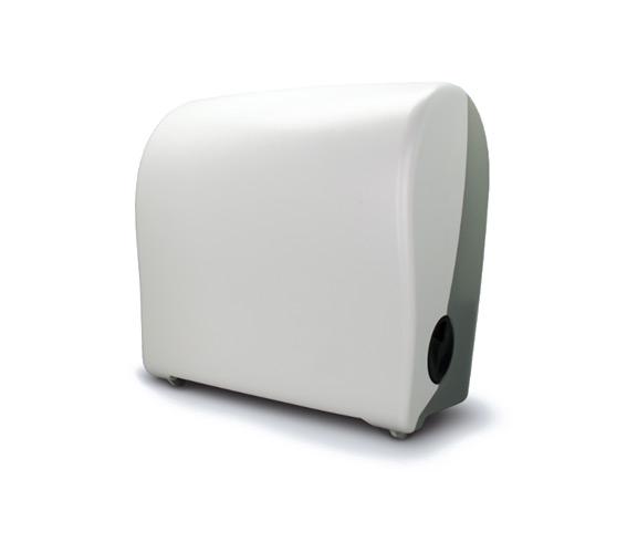 DISPENSADOR DE ROLO PAPEL TOALHA AUTOCORTE ABS BRANCO