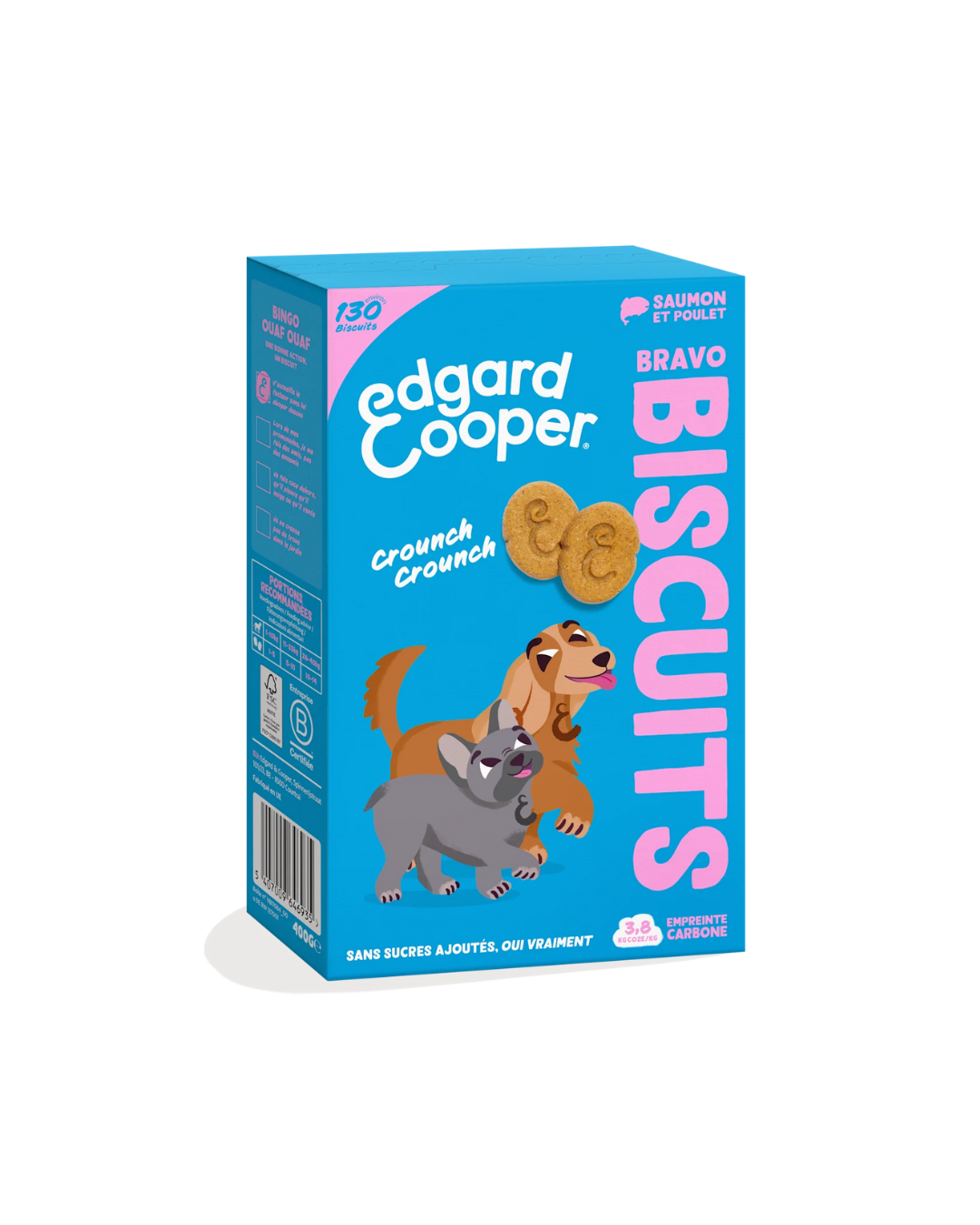 Biscuits Saumon et Poulet – Friandise pour Chiens 400g – Edgard Cooper