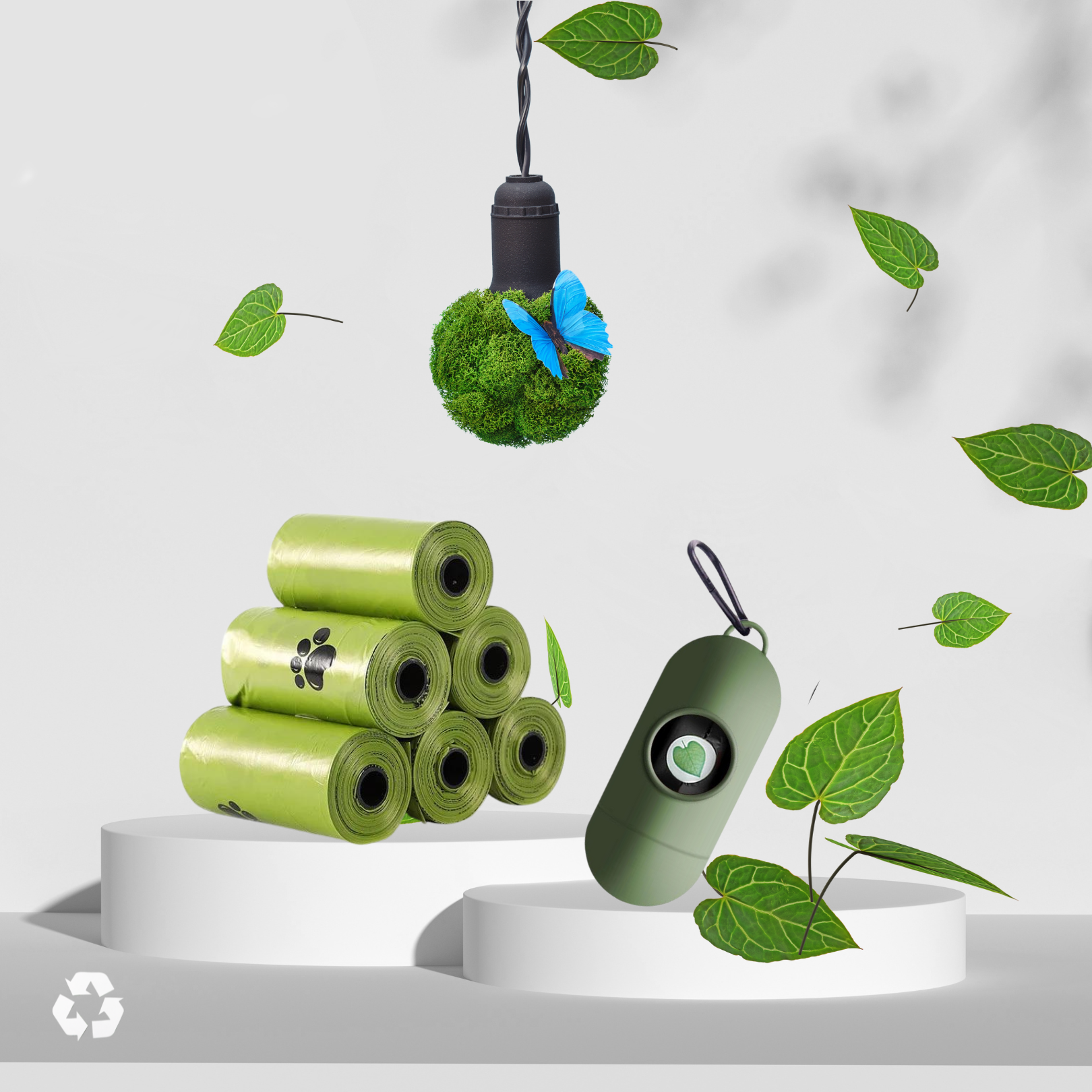  kit de 17 rouleaux et 255 sacs pour déjections canines + porte-sac