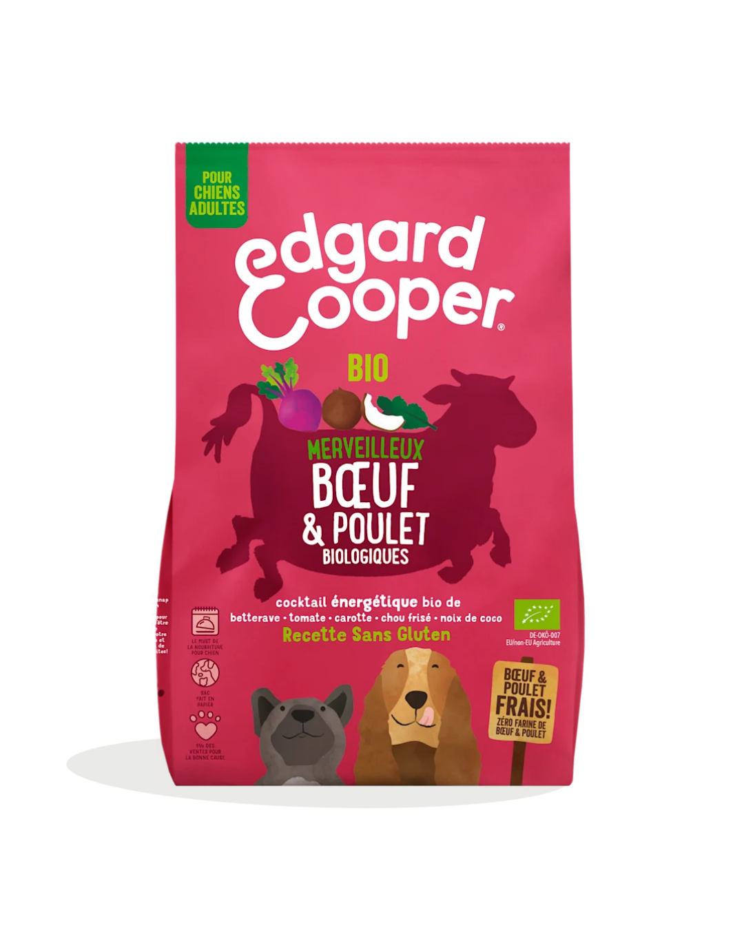 Bœuf et Poulet Biologiques – Aliment Sec – Edgard Cooper
