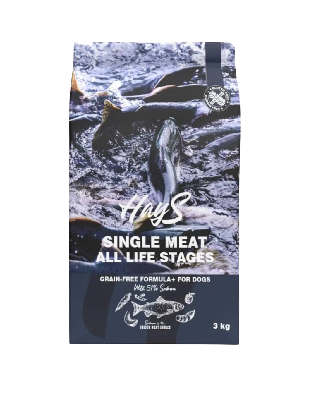 Croquettes Sèches Hays Grain Free Saumon – Chiens Adultes