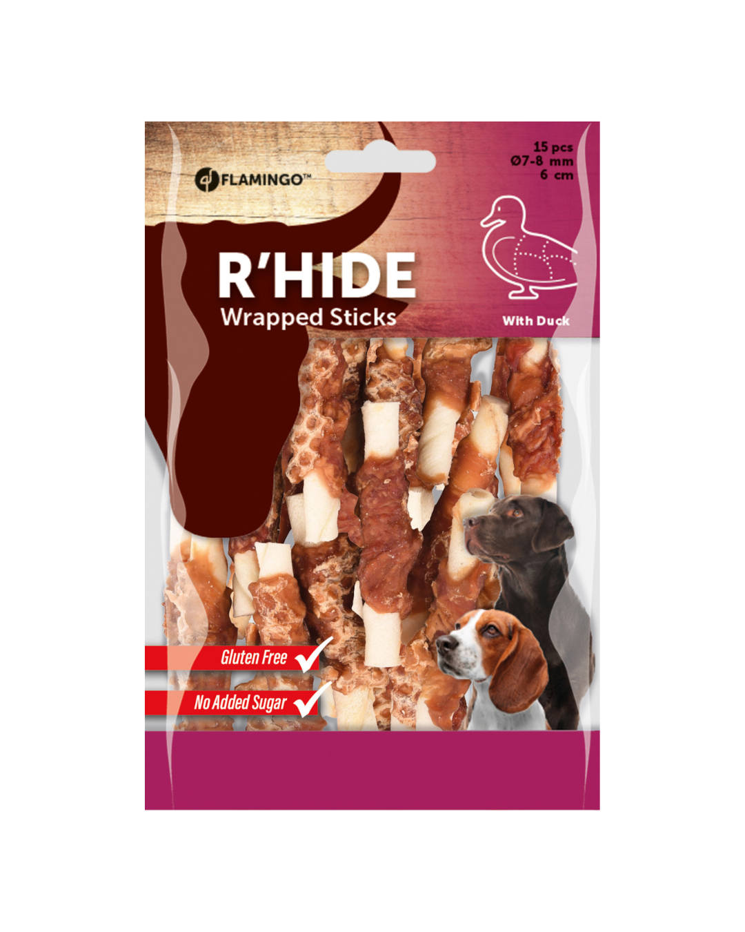 Flamingo- R´HIDE BÂTONNET AVEC CANARD 7/8MM 6CM 15PCS 100G