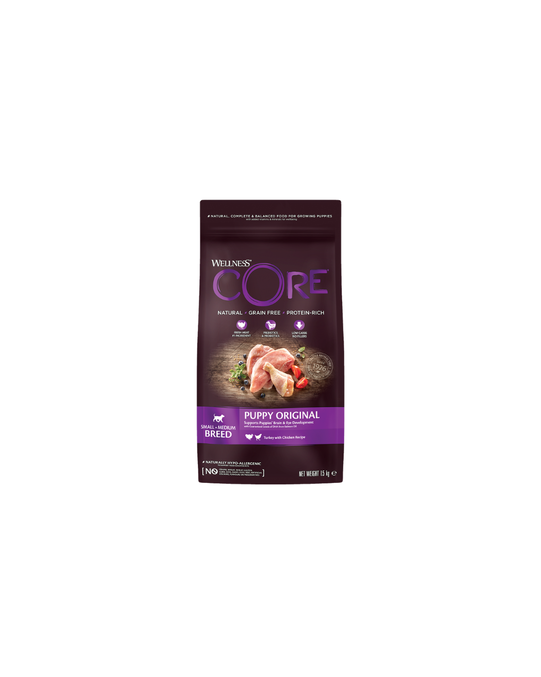 Wellness CORE Puppy – Croquettes au Poulet pour Chiots de Petites et Moyennes Races