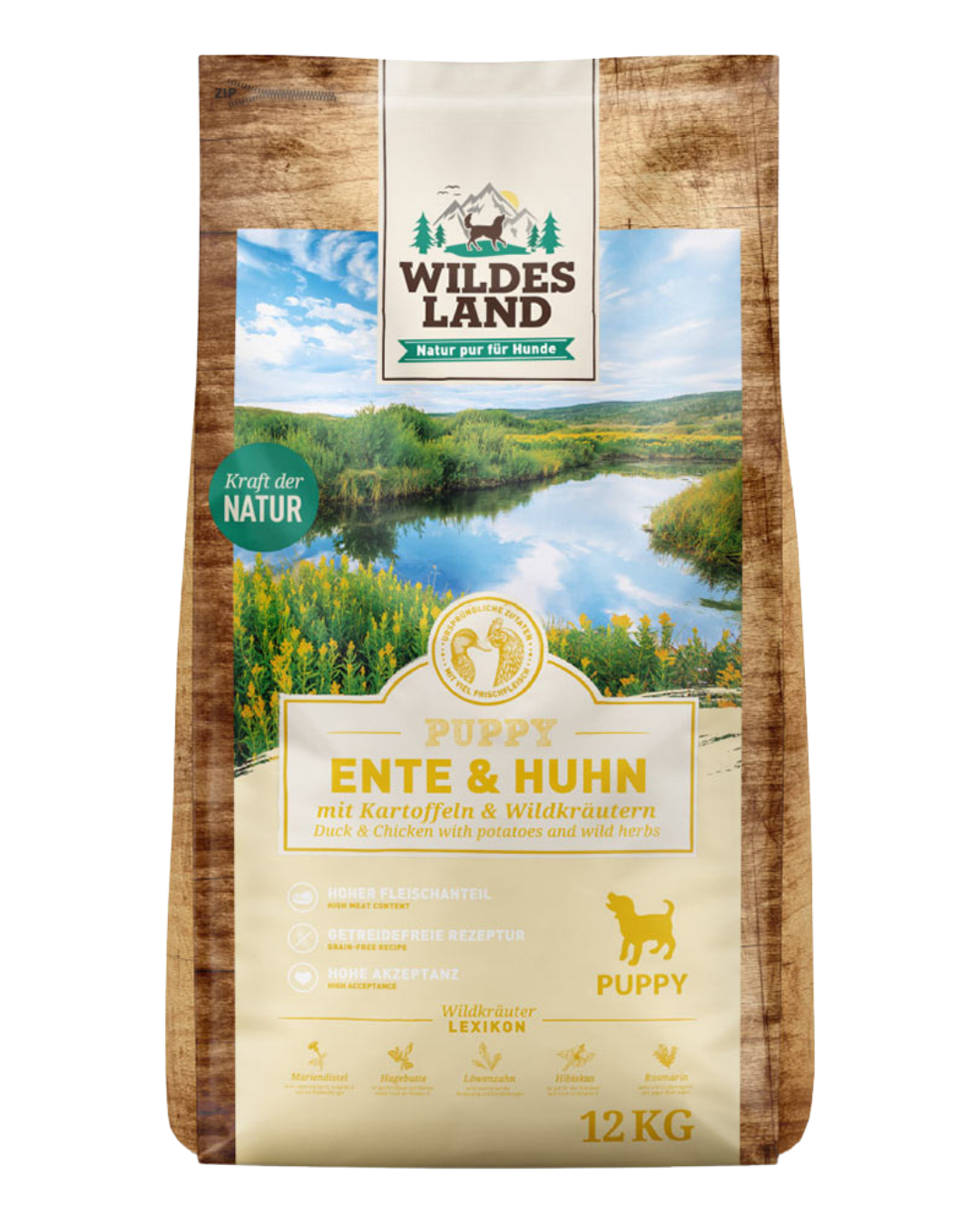 Wildes Land – Croquettes – Puppy Canard & Poulet 12 kg