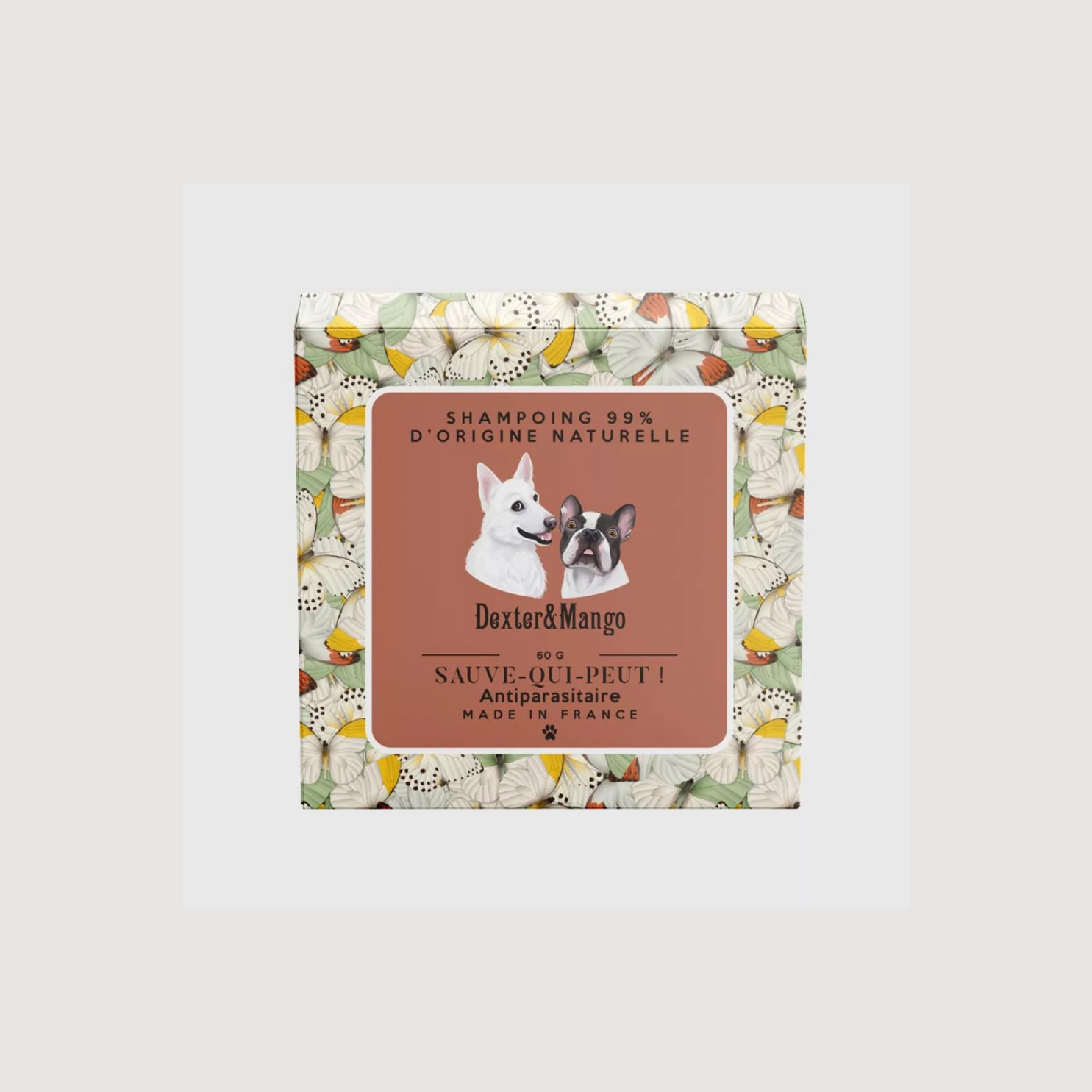 Shampoing solide antiparasitaire - Sauve-qui-peut - Dexter & Mango 60g