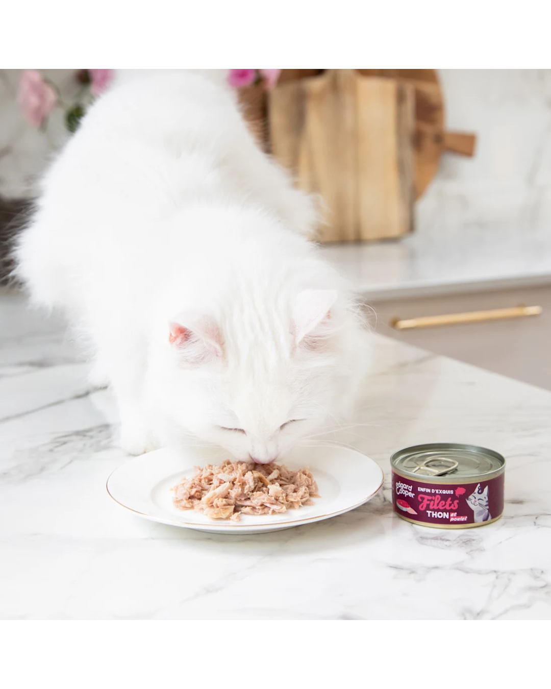 Filets de Thon et de Poulet – Aliment Humide pour Chats 24 x 70 g – Edgard Cooper