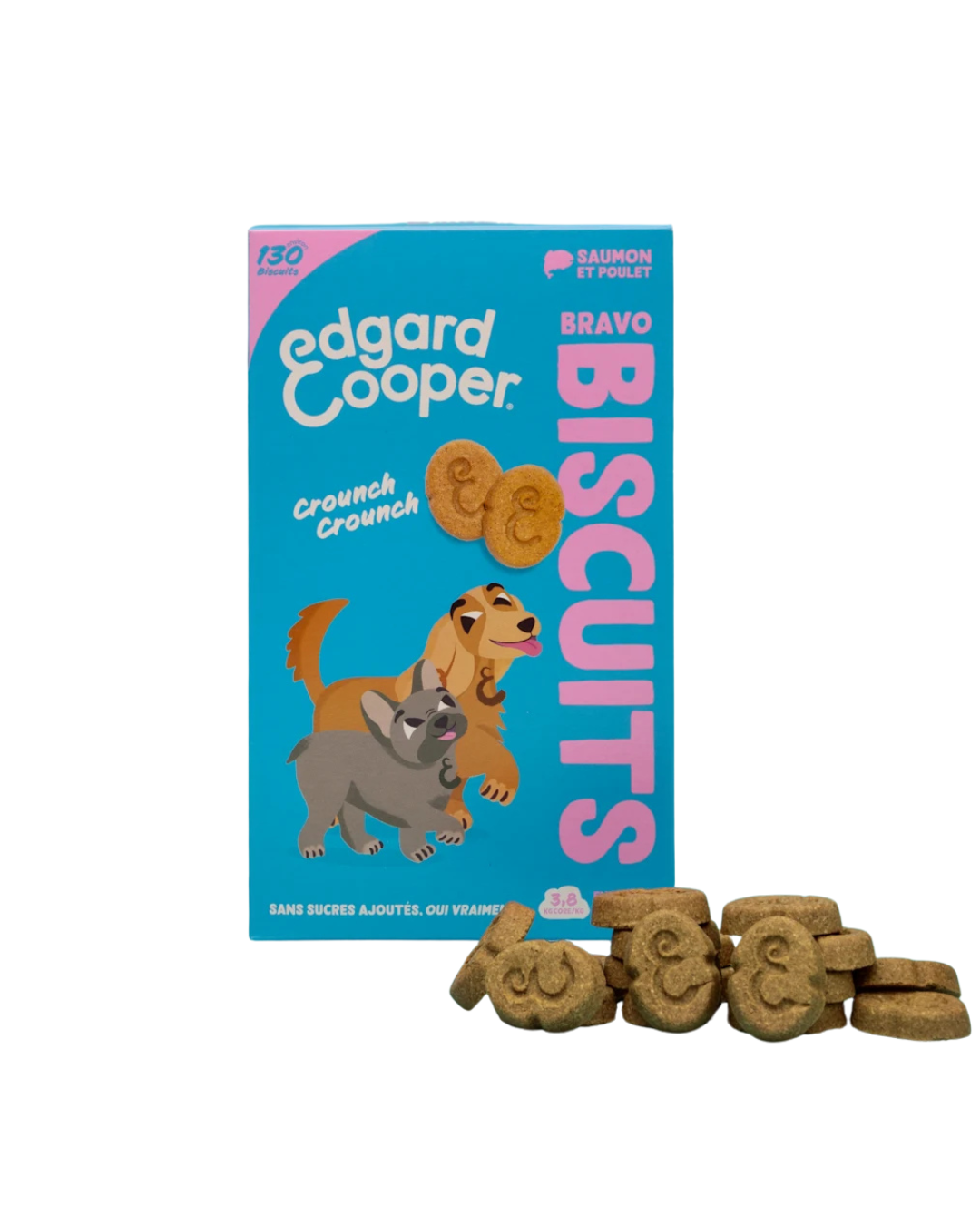Biscuits Saumon et Poulet – Friandise pour Chiens 400g – Edgard Cooper