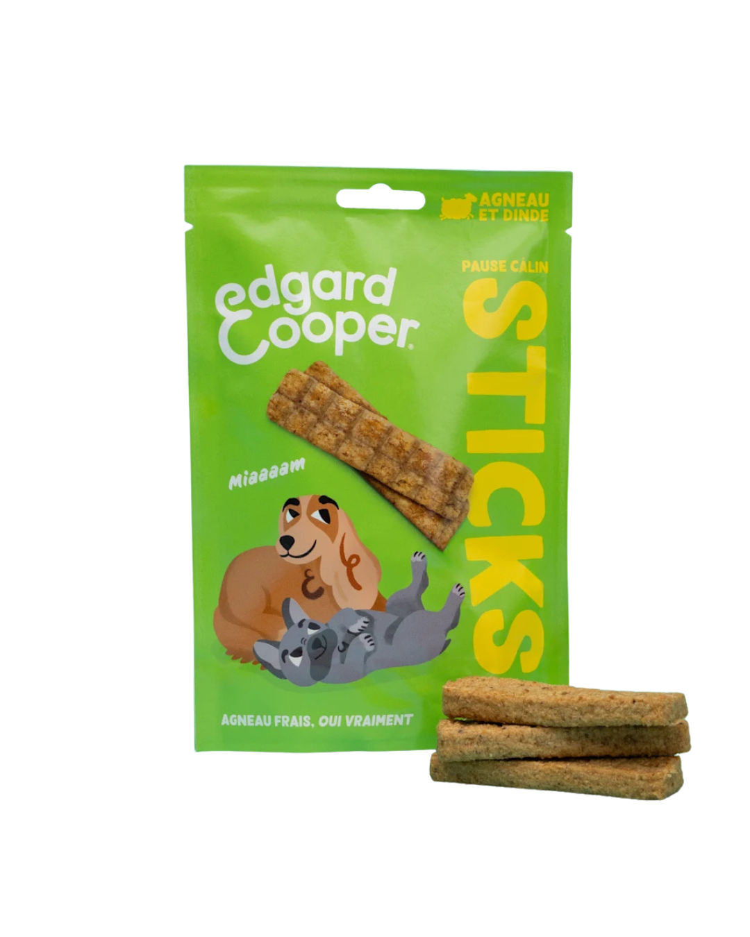 Bâtonnets à l’Agneau et à la Dinde – Friandise pour Chiens 75g – Edgard Cooper