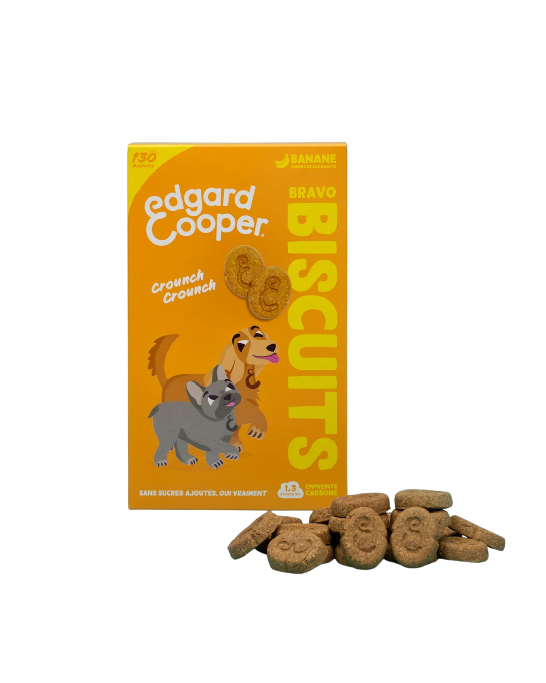 Biscuits à la Banane et au Beurre de Cacahuète 400g– Friandise pour Chiens – Edgard Cooper