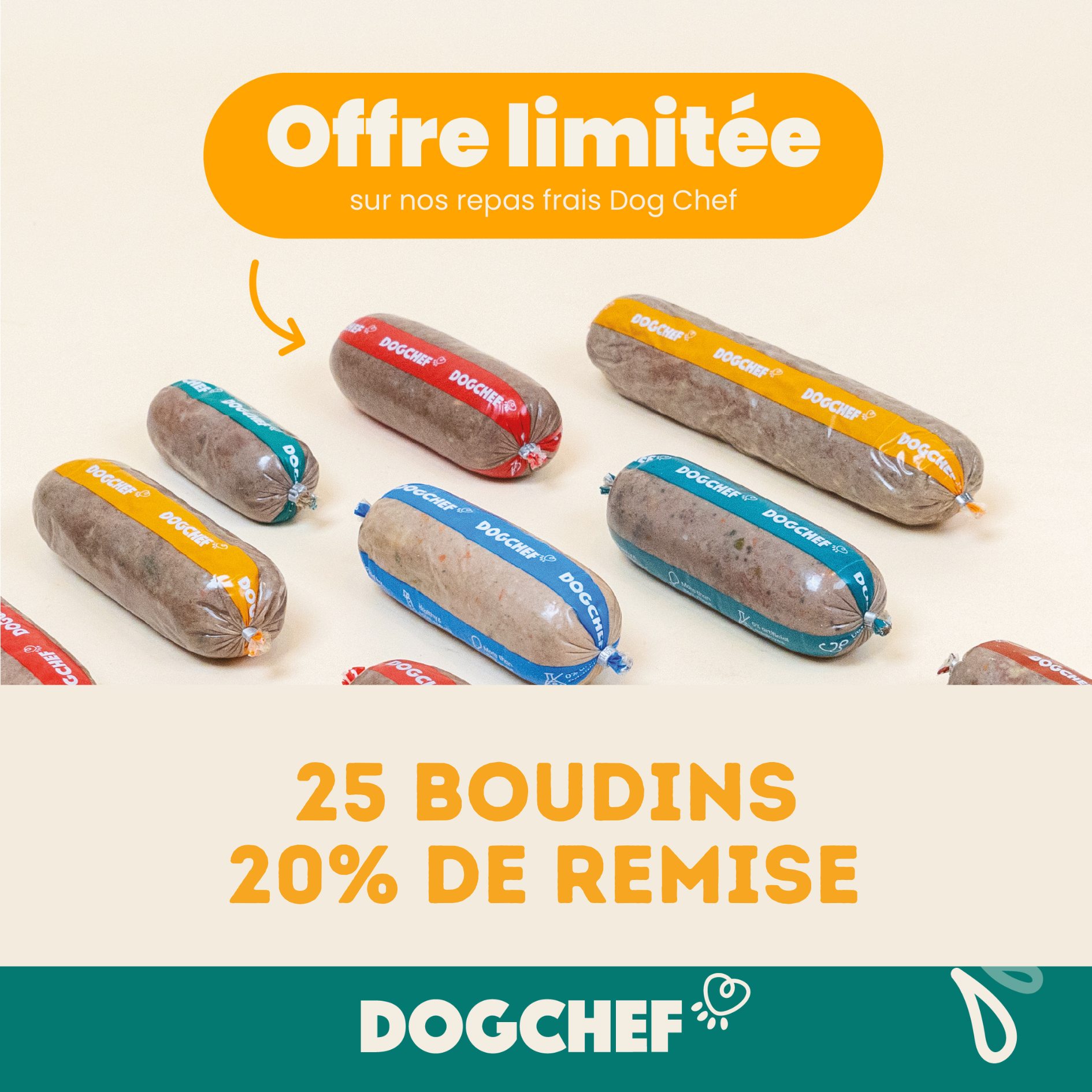 Boudins 400g - DOGCHEF (congelés)