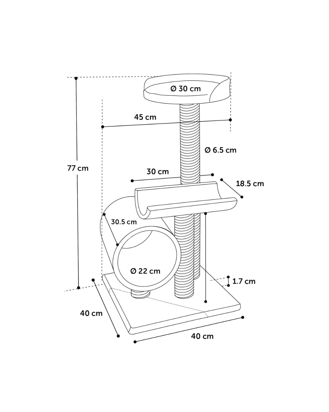 Arbre à Chat Burt Gris- Flamingo