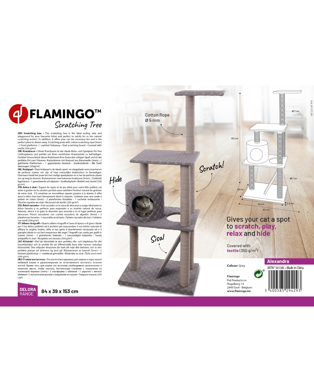 Arbre à Chat Alexandra- Flamingo