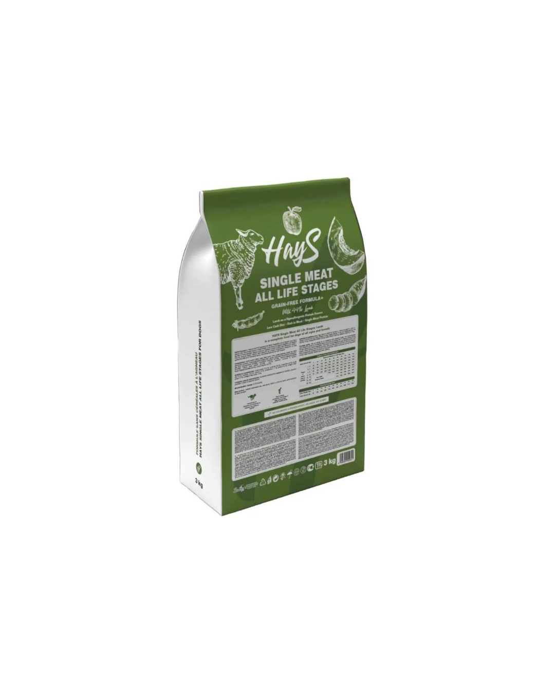 Croquettes Sèches Hays Grain Free Agneau – Chiens Adultes 