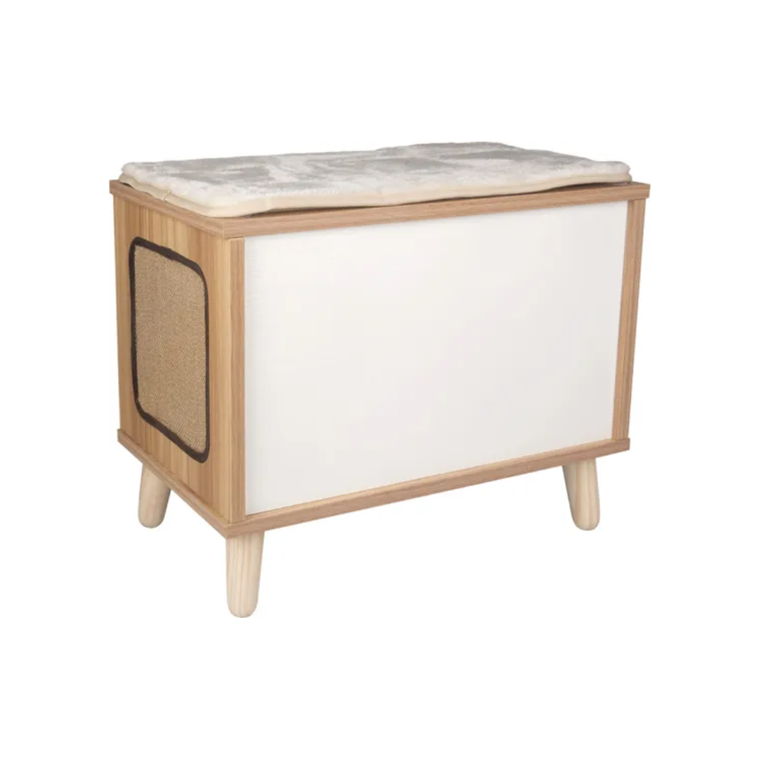 Grattoir pour Chats Fino Blanc & Marron & Naturel