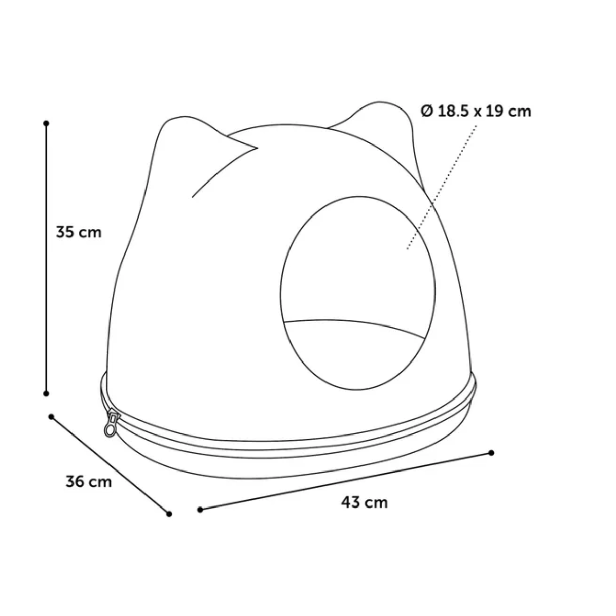  Panier Filto Tiga Écru Gris Foncé Igloo Cate