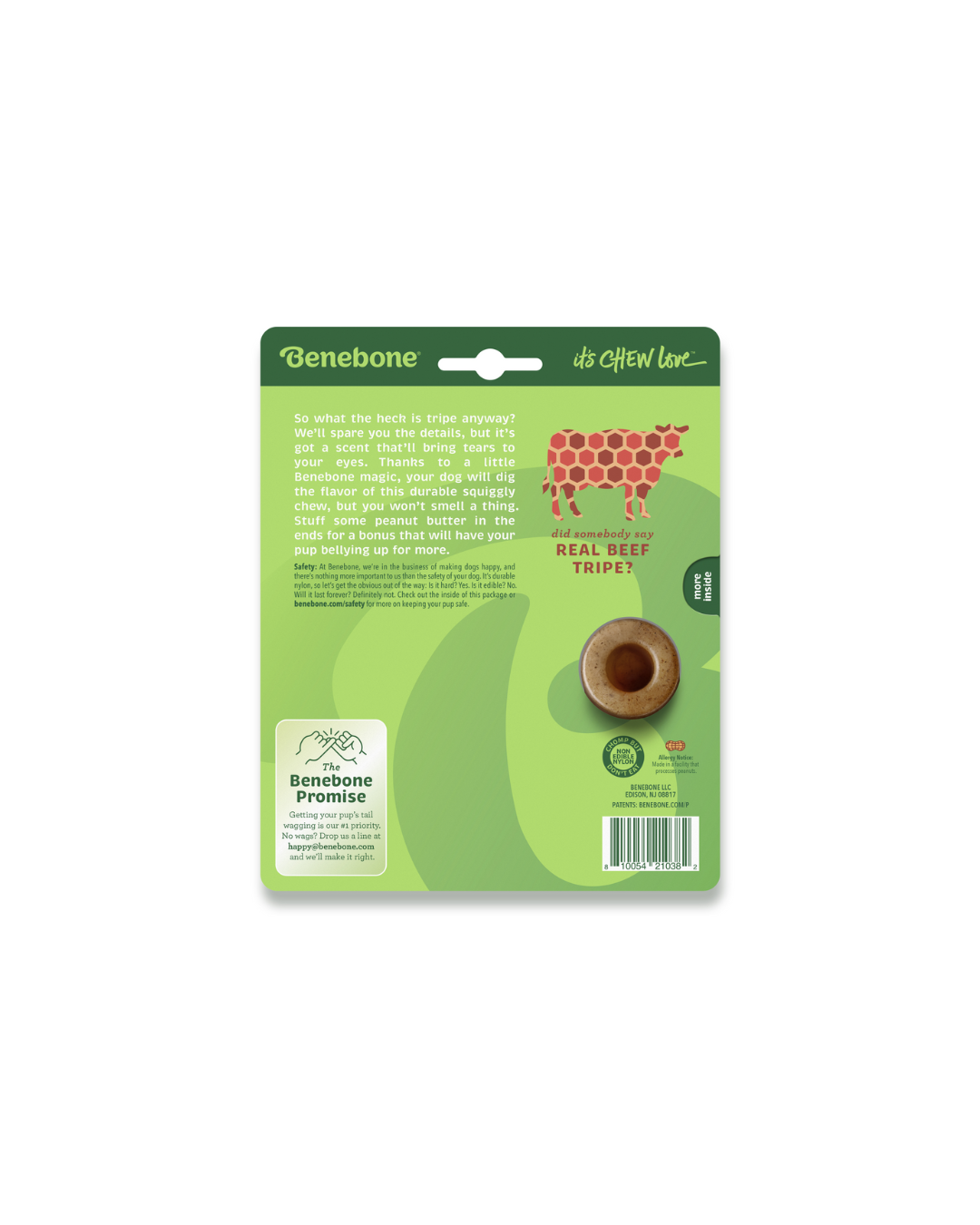 Benebone Jouet à mâcher Tripebone S – Saveur tripes de bœuf