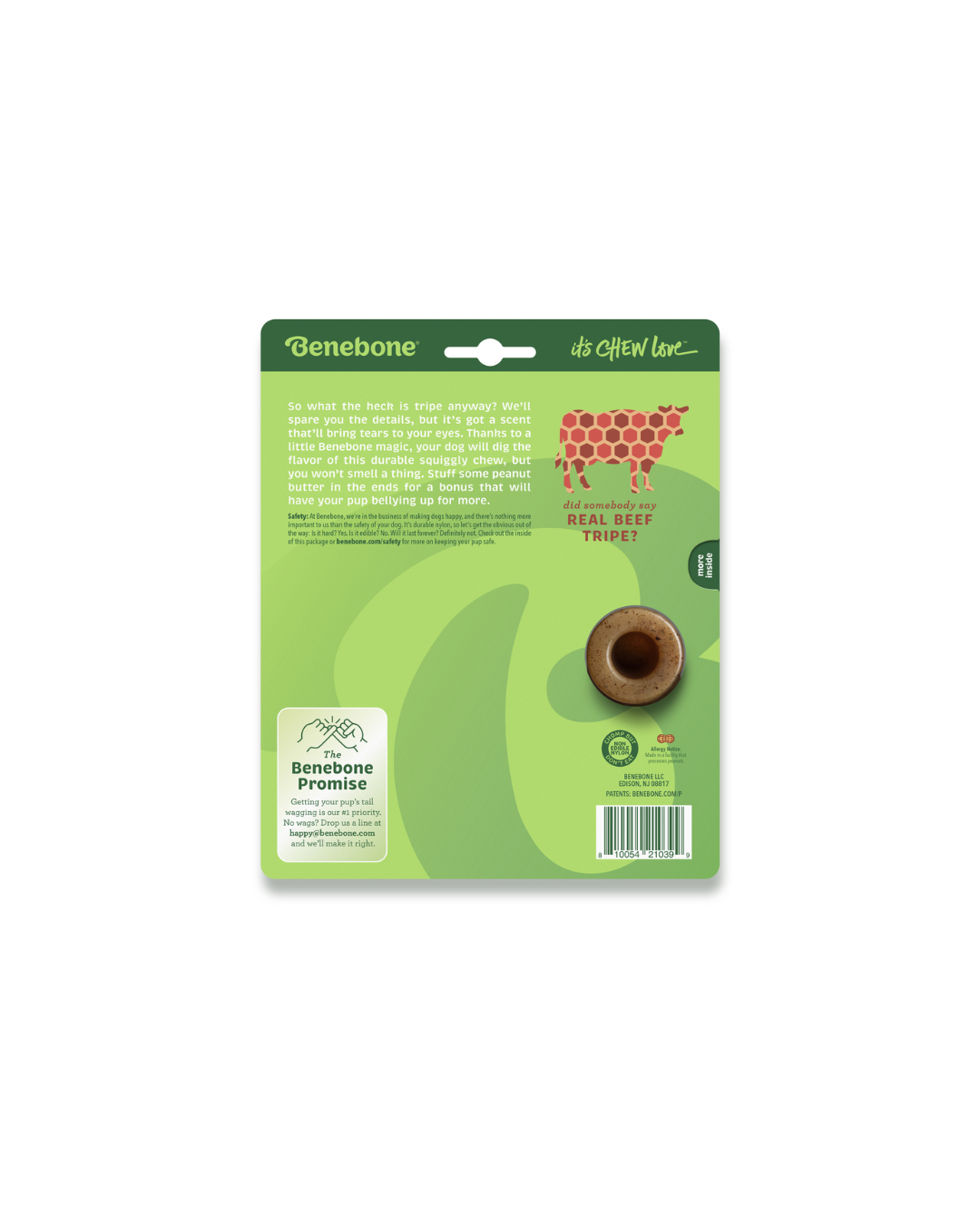 Benebone Jouet à mâcher Tripebone M – Saveur tripes de bœuf