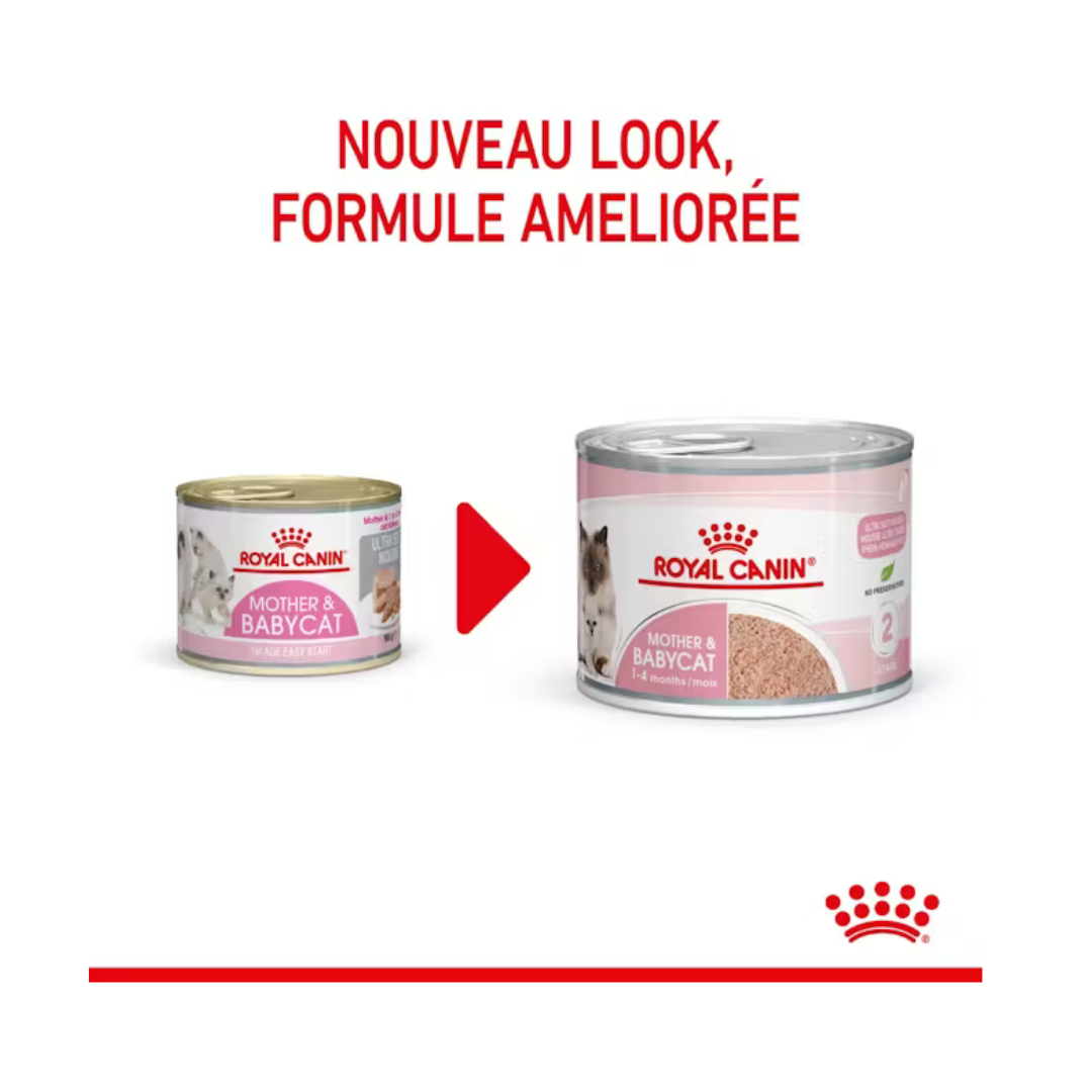 Mother e Babycat Mousse 12x195g- Aliment Humide- Royal Canin
