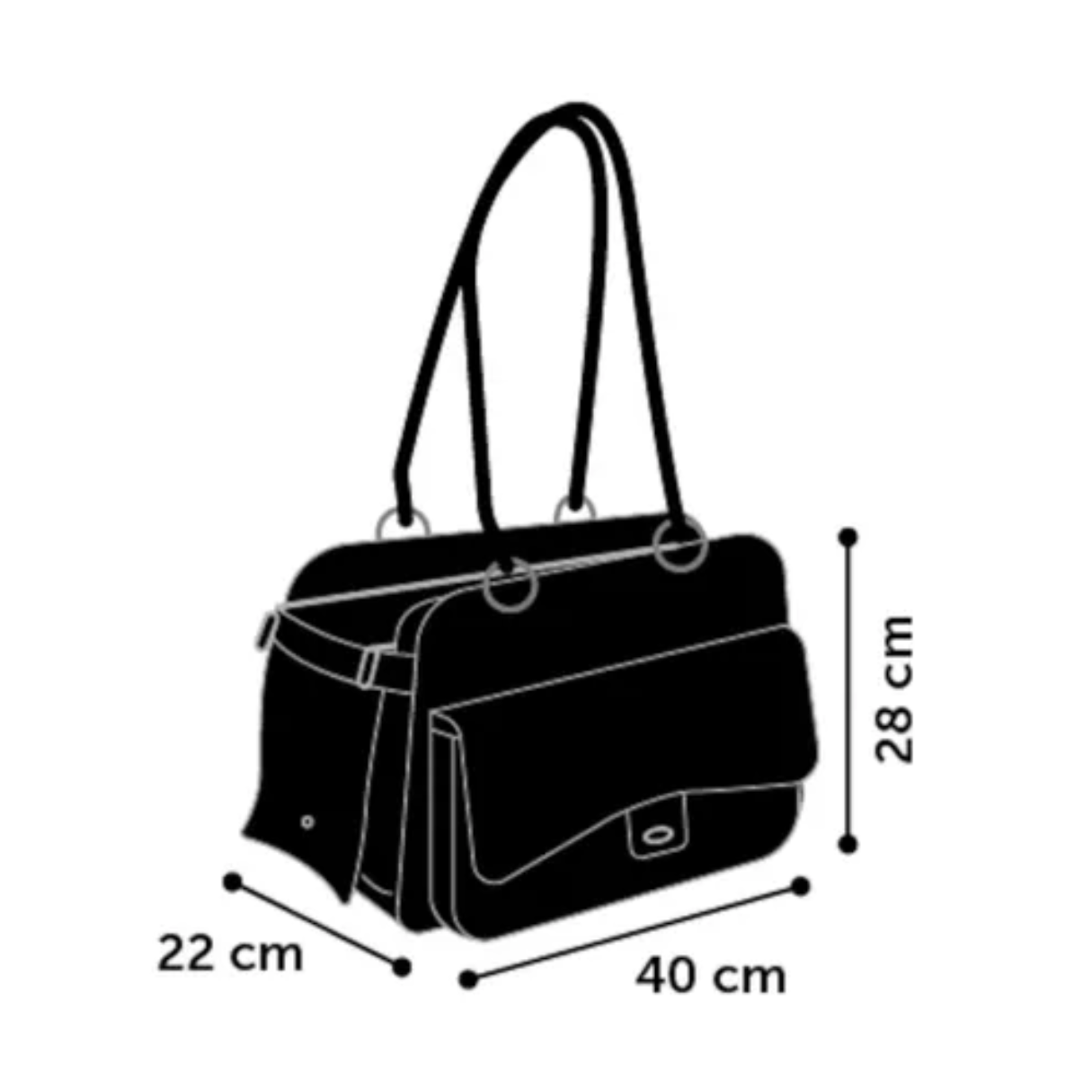 Sac de Transport Gigi Noir - Flamingo