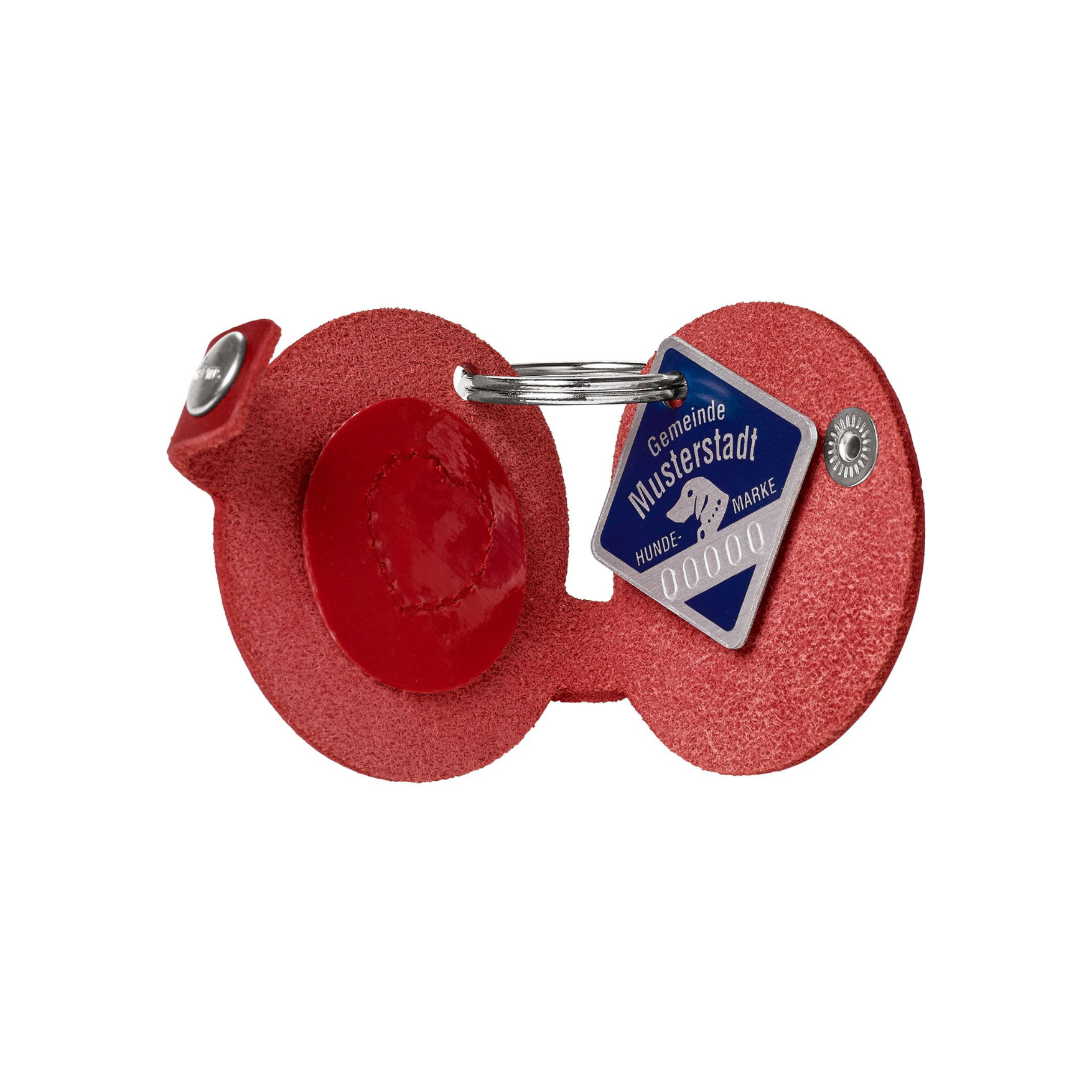 Pendentif Dog Tag Case Love M (Ø = 4,8 cm), Rouge - Hunter