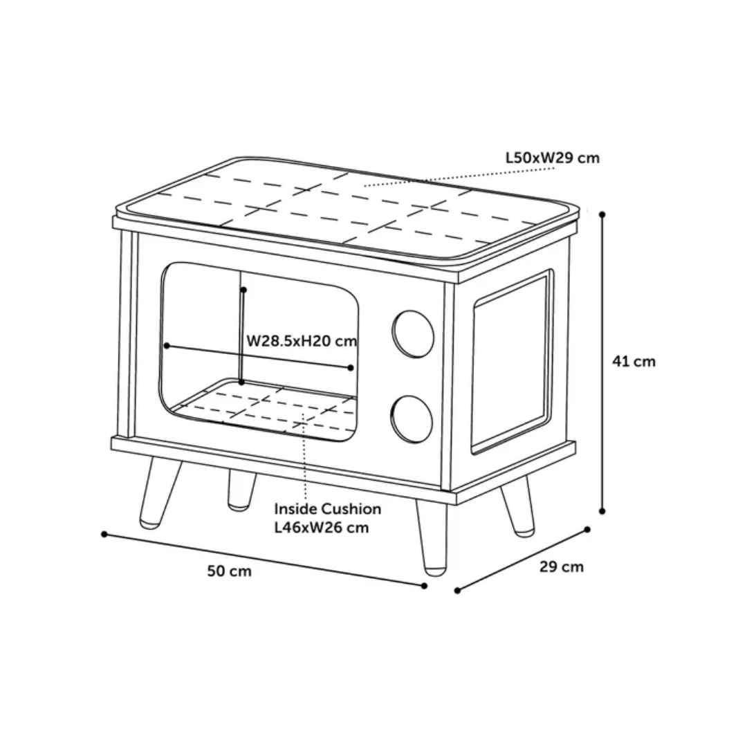Grattoir pour Chats Fino Blanc & Marron & Naturel