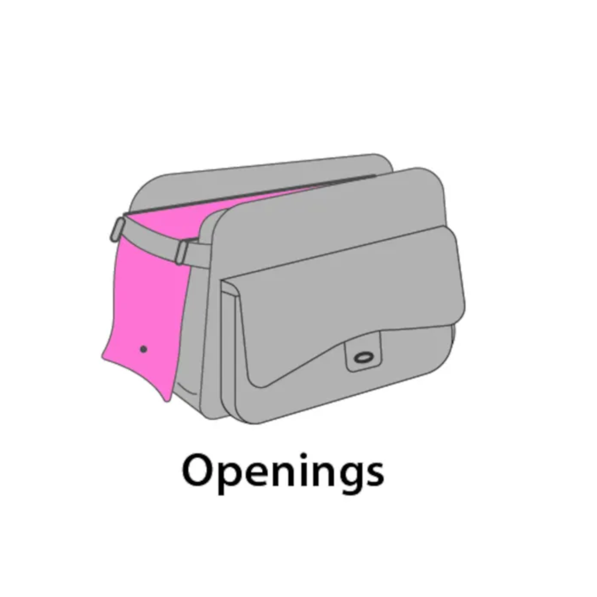 Sac de Transport Gigi Noir - Flamingo