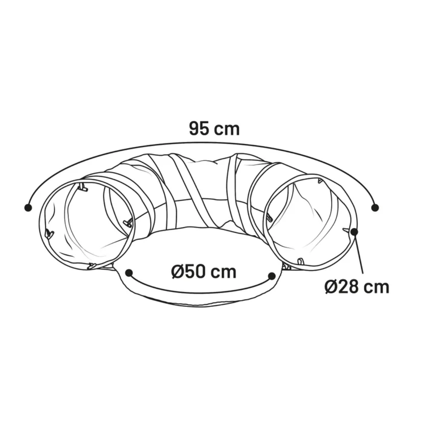 Jouet Gotar Tunnel avec balle Gris foncé - Flamingo