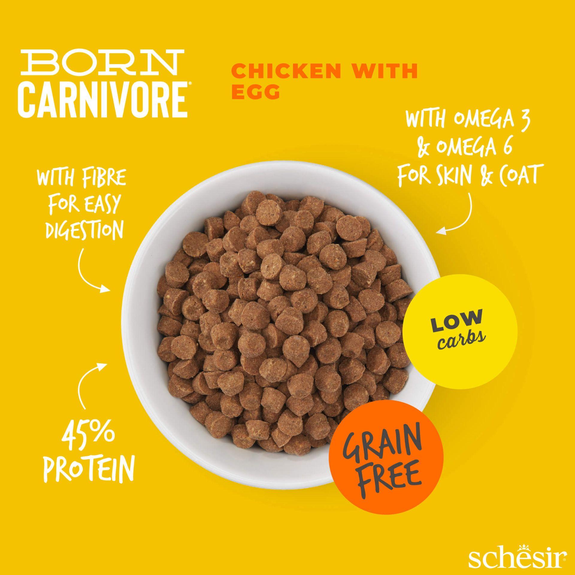 Schesir™ Chat Born Carnivore Poulet & Œuf – 1,25 kg