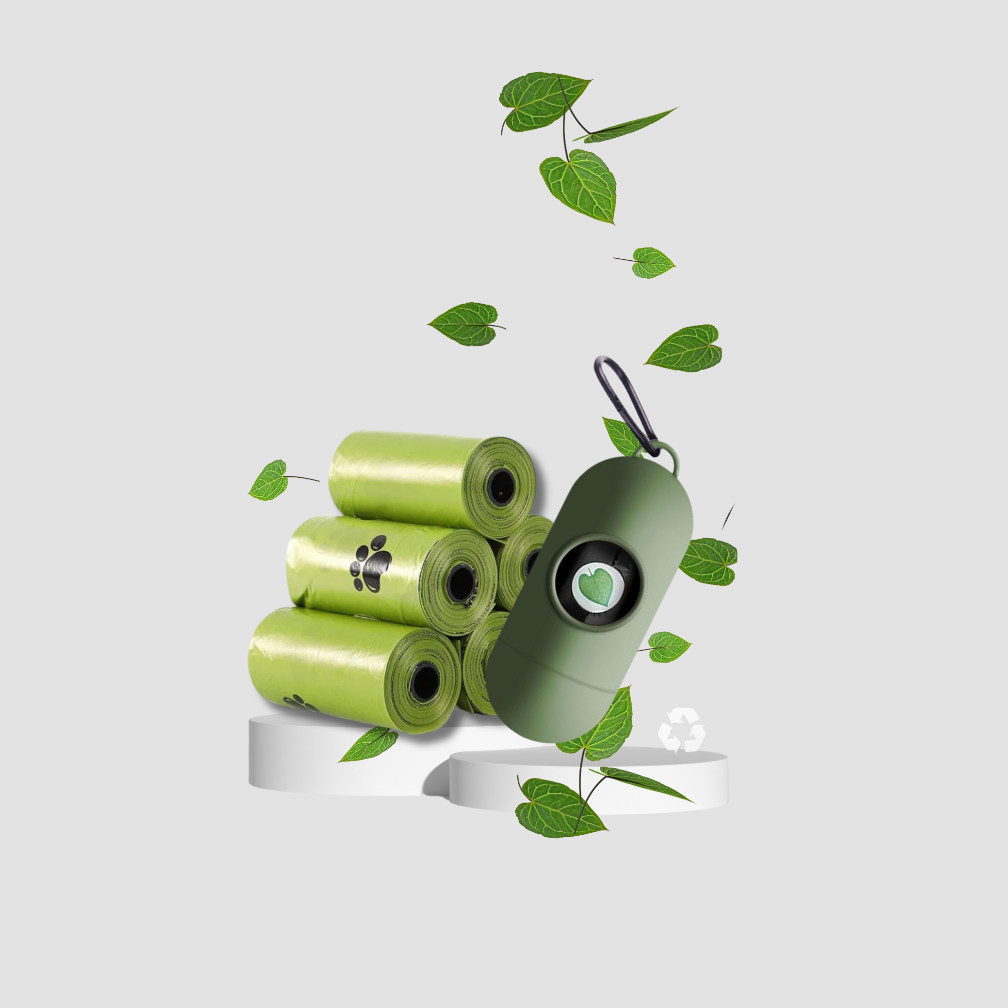  kit de 17 rouleaux et 255 sacs pour déjections canines + porte-sac