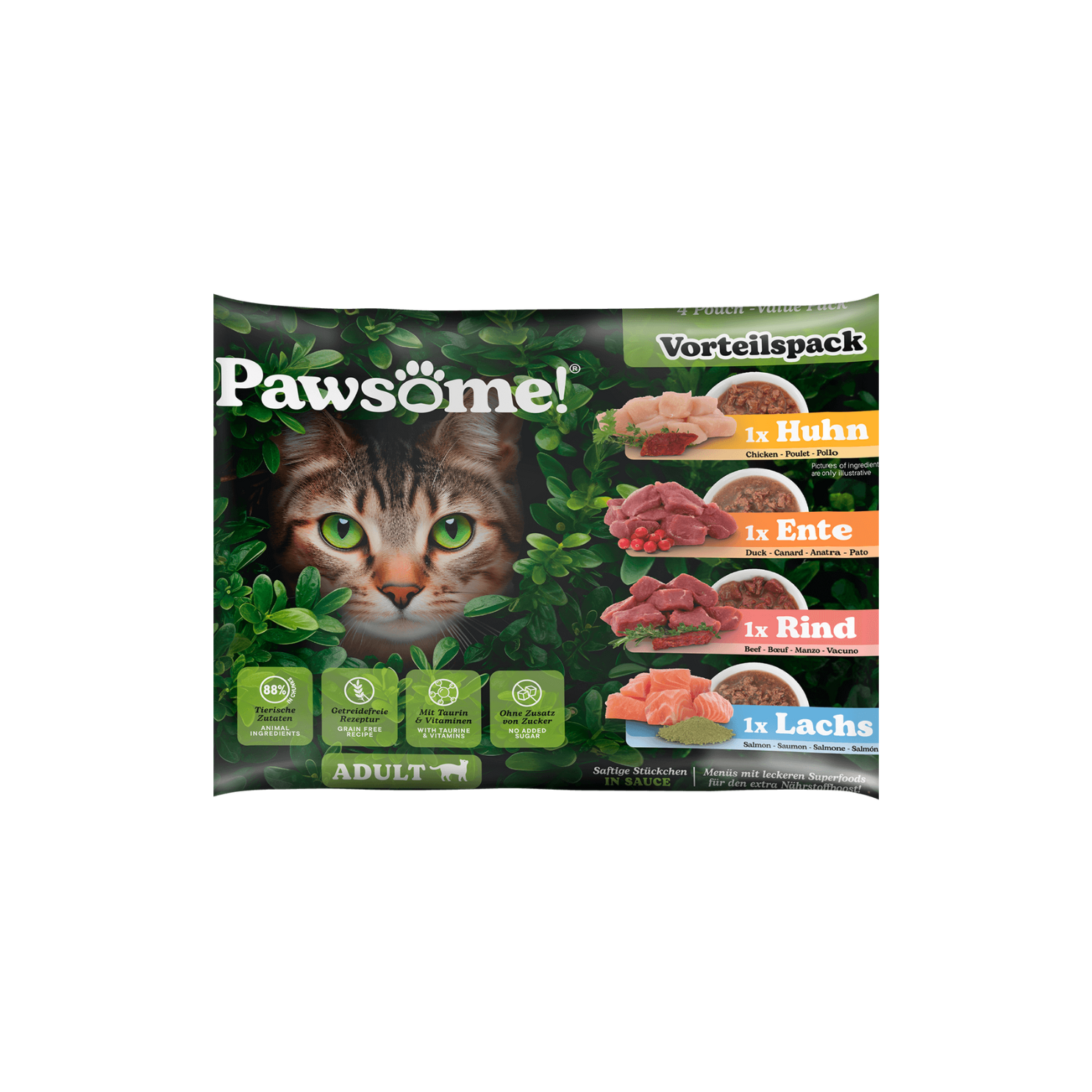  Adult 85g 4er Mixpack - Pawsome!®