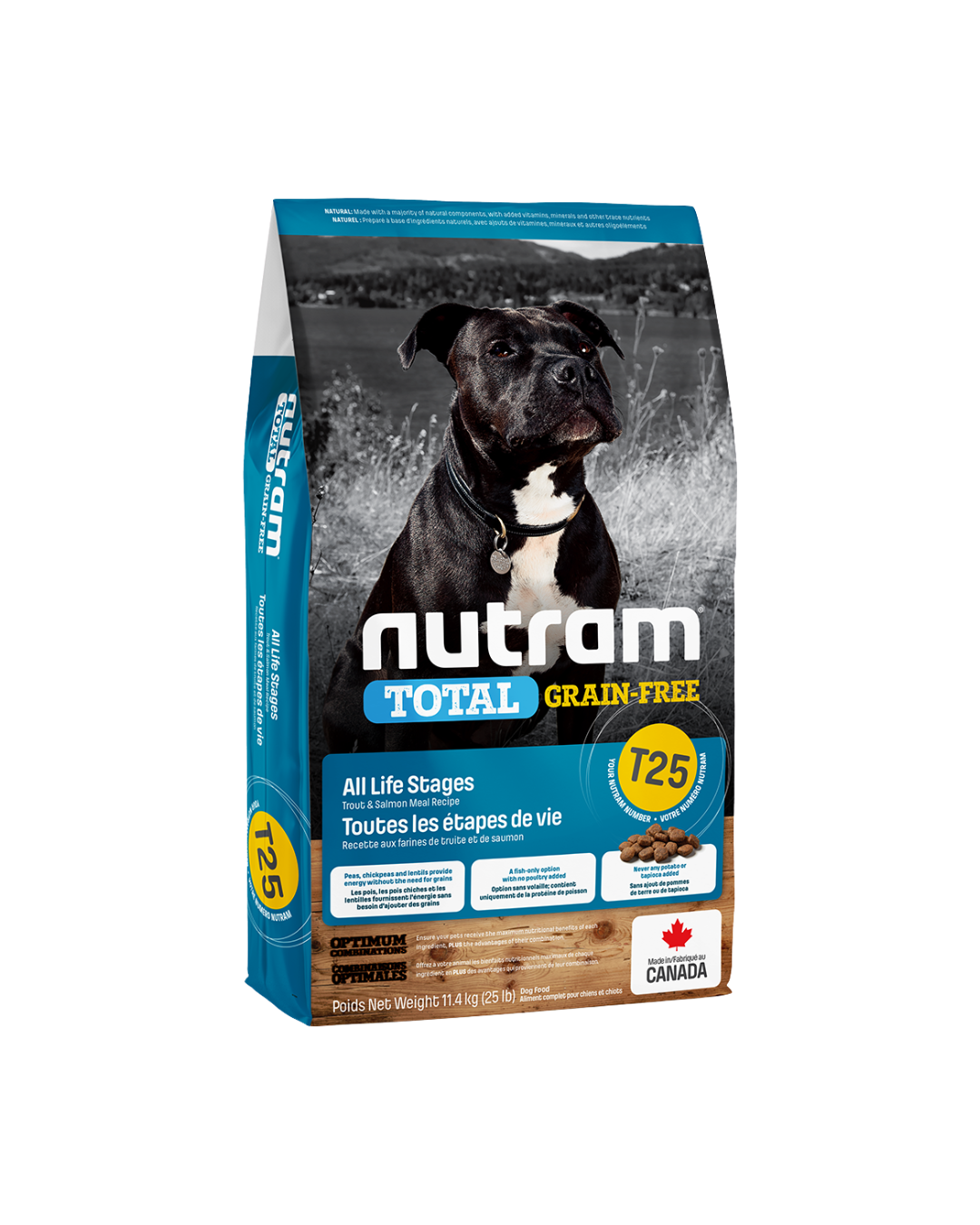 Croquettes Nutram T25 Total Grain-Free pour Chiens – Saumon & Truite- Nutram