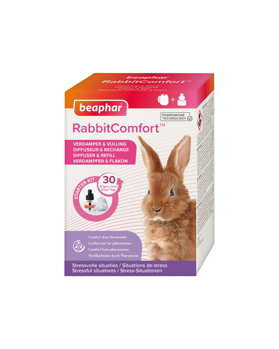 RabbitComfort Diffuseur et recharge apaisants pour lapins 48 ml - Beaphar