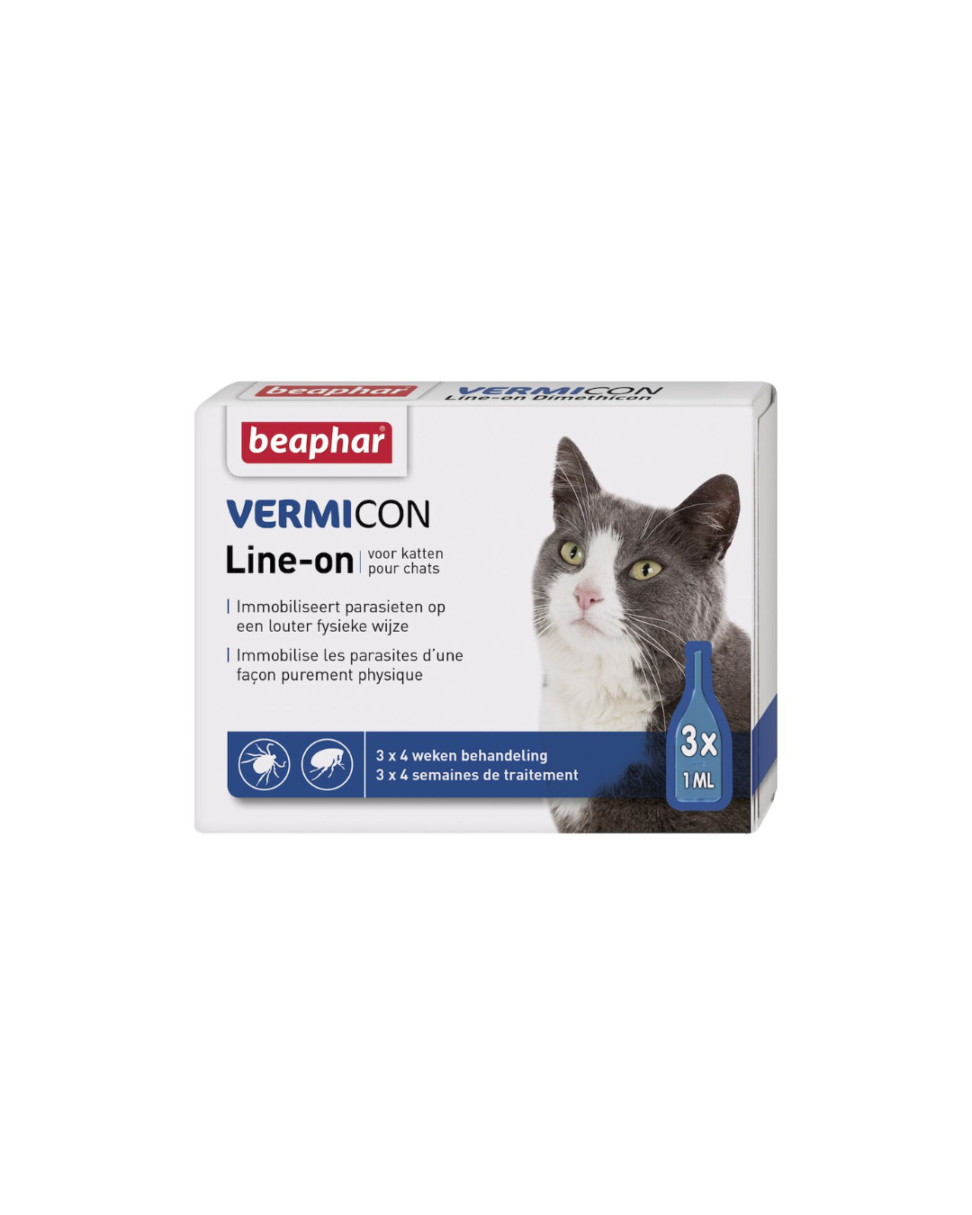 Vermicon Line-On pour Chats 3x1ml - Beaphar