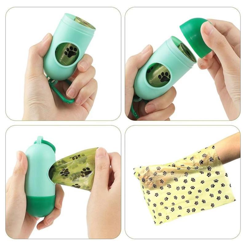  kit de 17 rouleaux et 255 sacs pour déjections canines + porte-sac