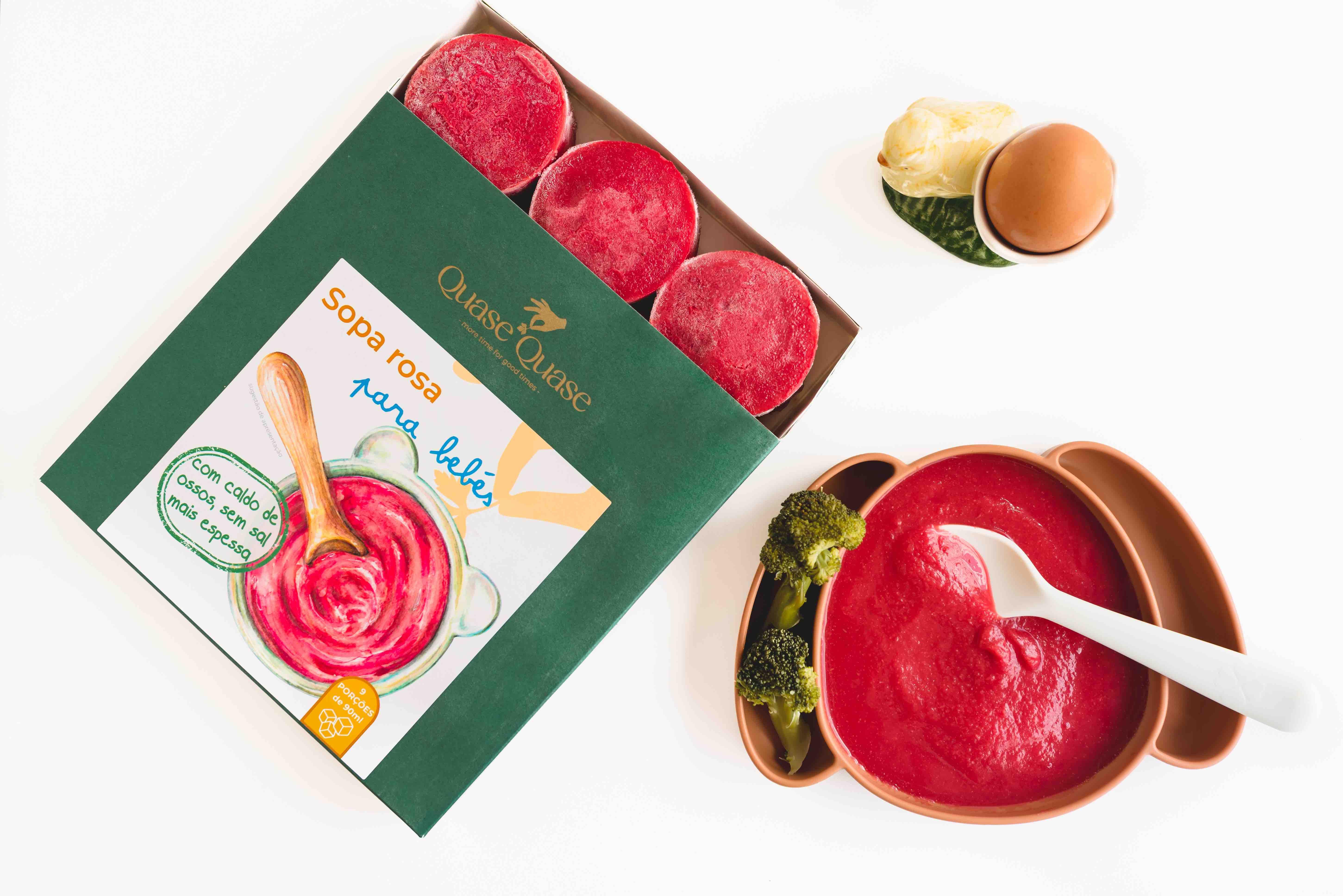 Sopa Rosa para Bebés