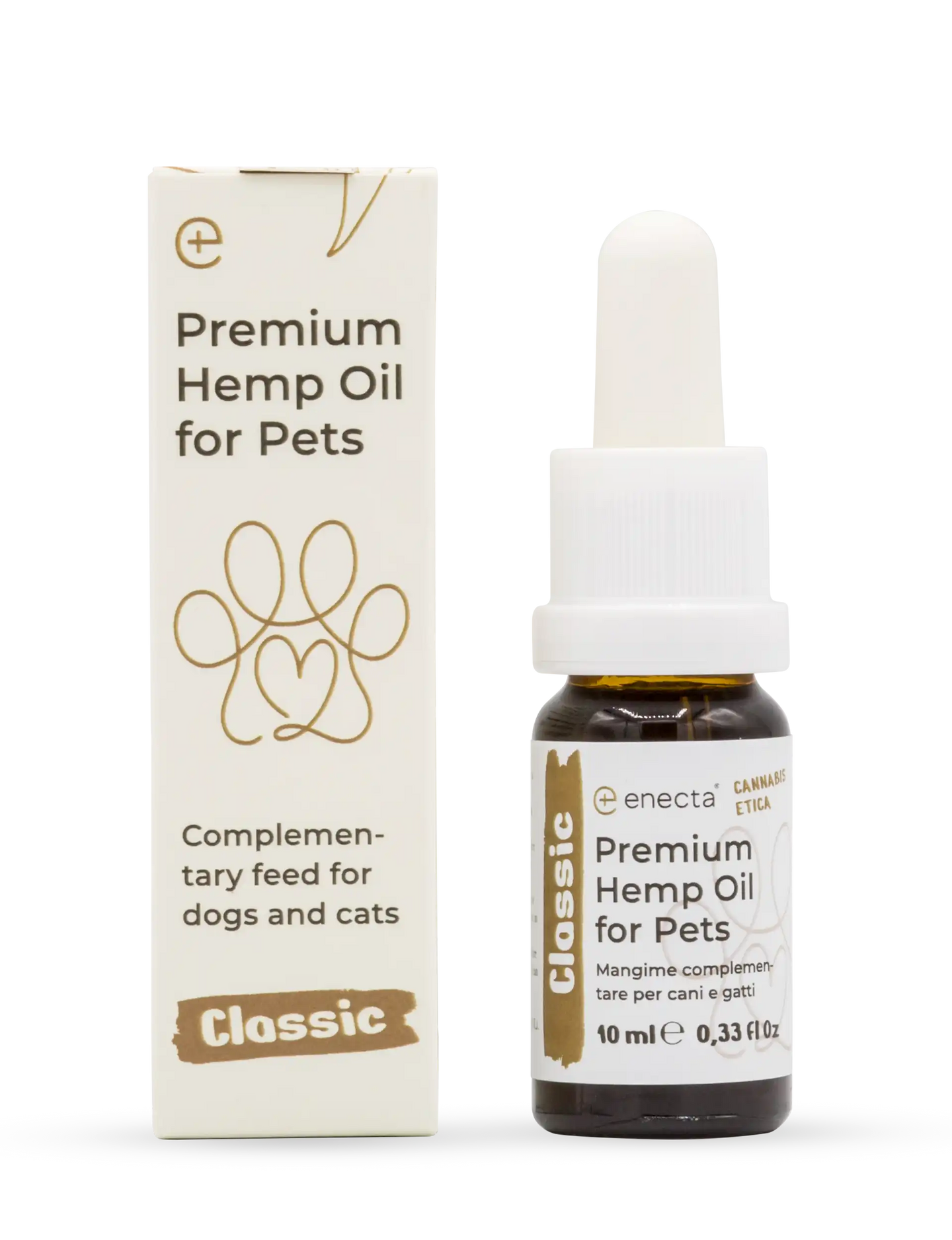 Enecta 5% 500mg CBD Óleo para Animais com Ômega 3 e Vitamina E (10ml)