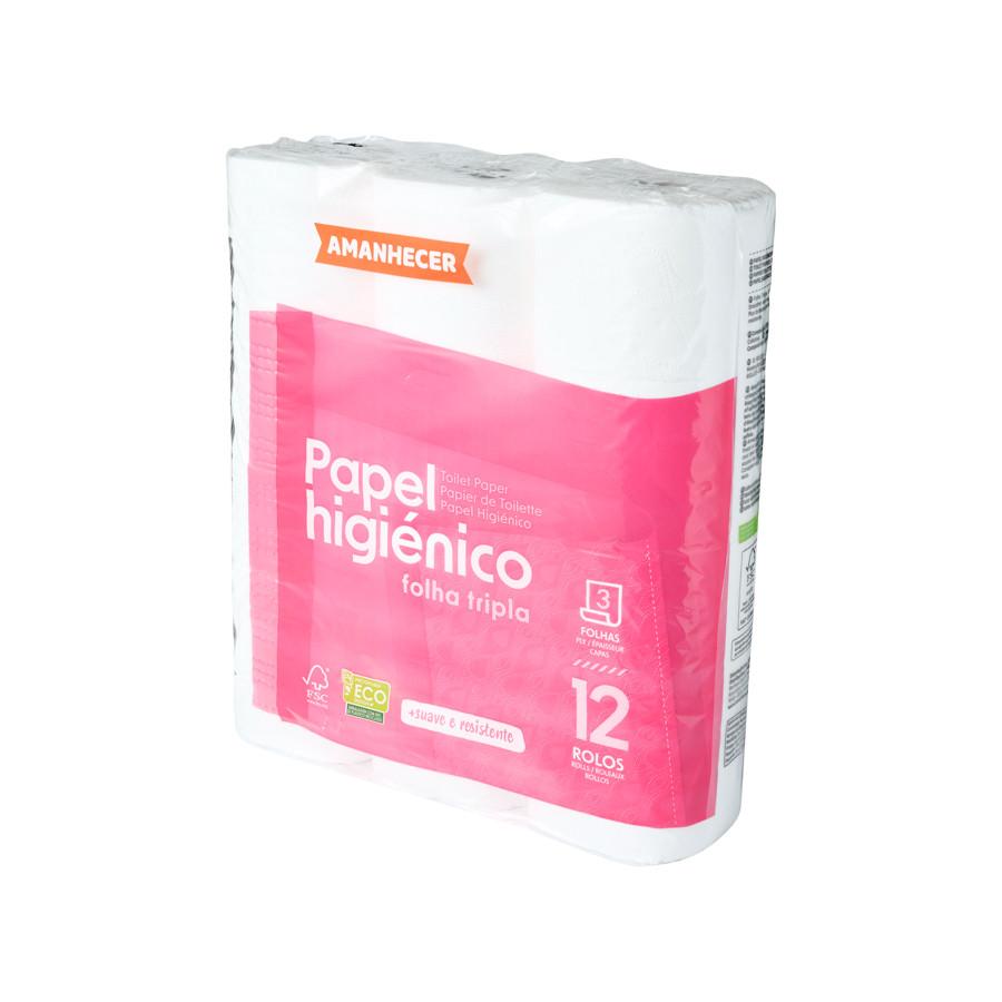 Papel Higiénico Amanhecer 20M 3F 12R