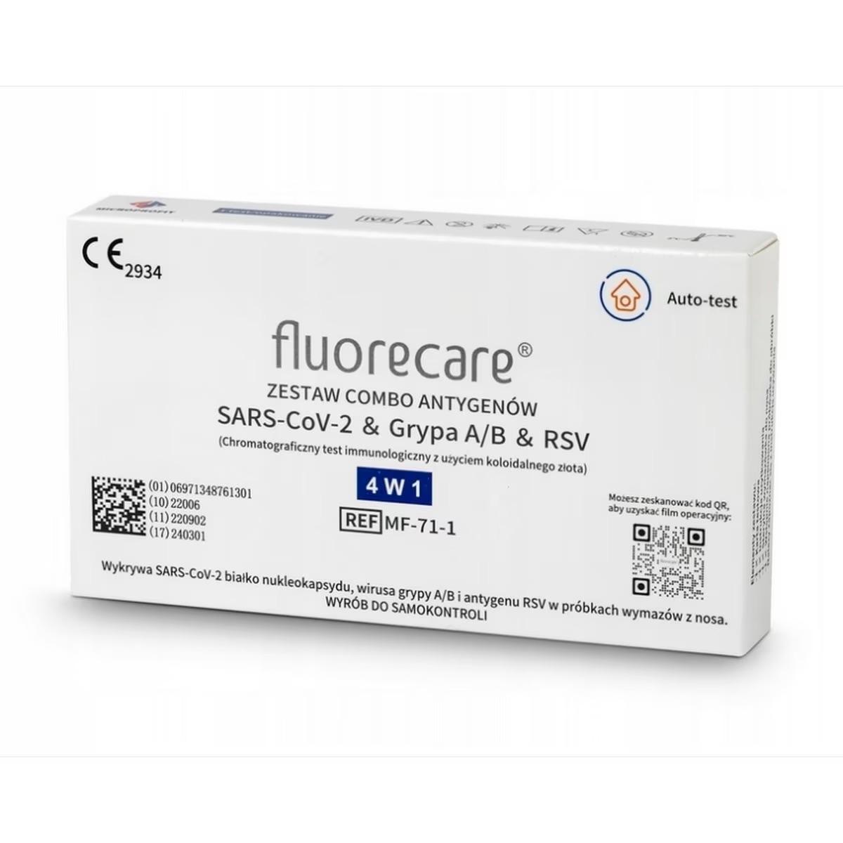 Autoteste 4 em 1 SARS-CoV-2, Influenza A e B e RSV - 1 un