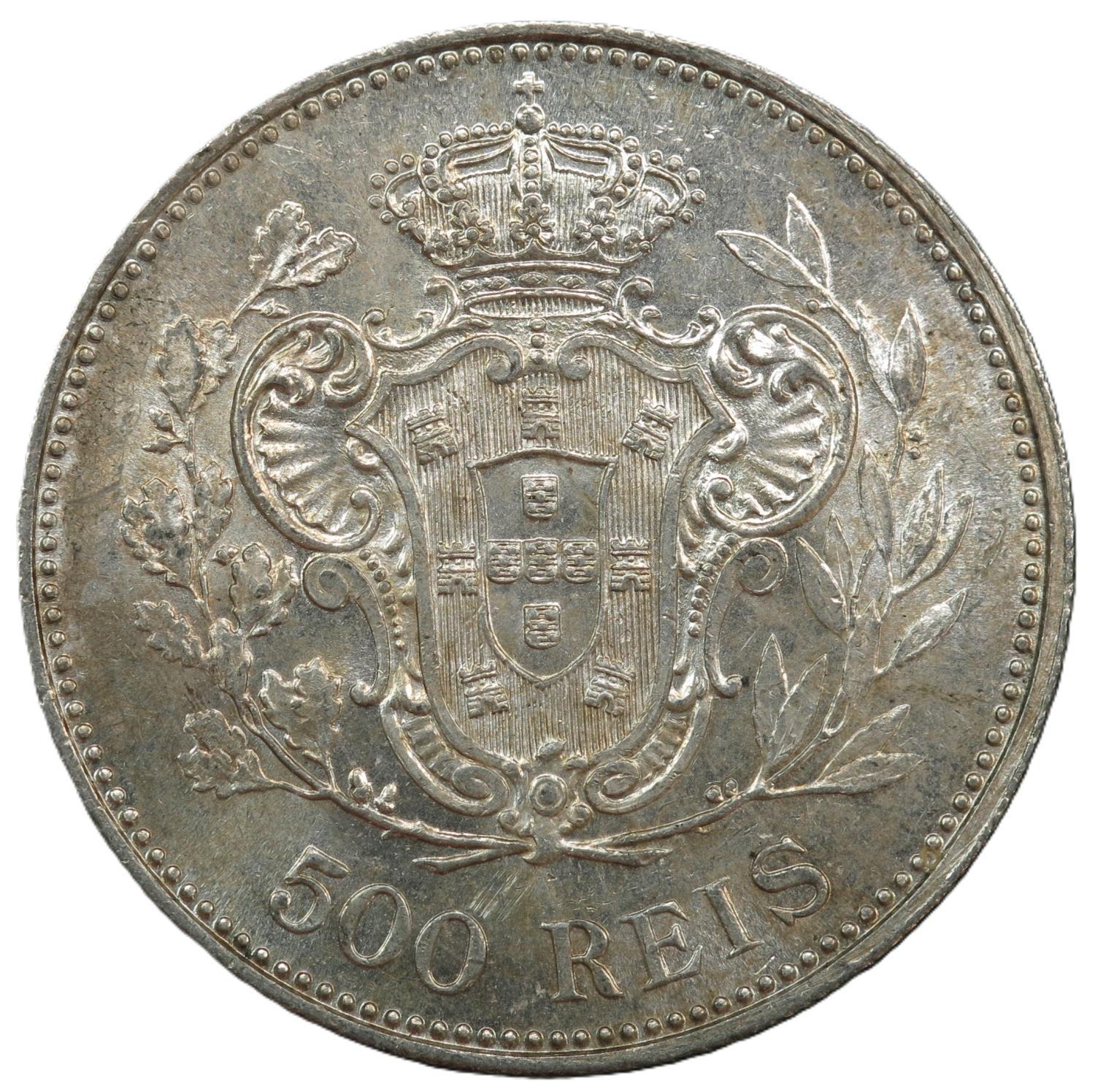 D. Manuel II 500 Réis 1908 Prata Soberba