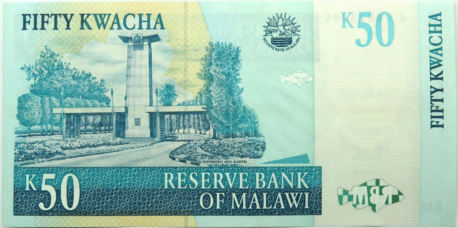 Malawi 50 Kwacha 1997 Q/ Nova aUNC Pick #39