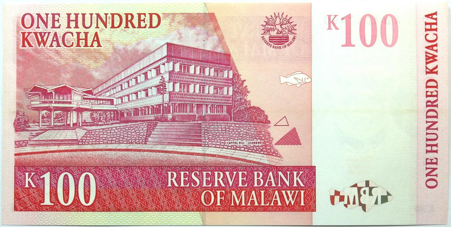 Malawi 100 Kwacha 1997 Q/ Nova aUNC Pick #40
