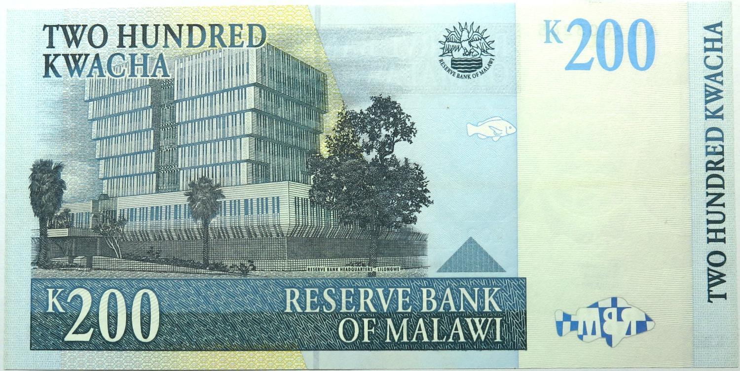 Malawi 200 Kwacha 1997 Q/ Nova aUNC Pick #41