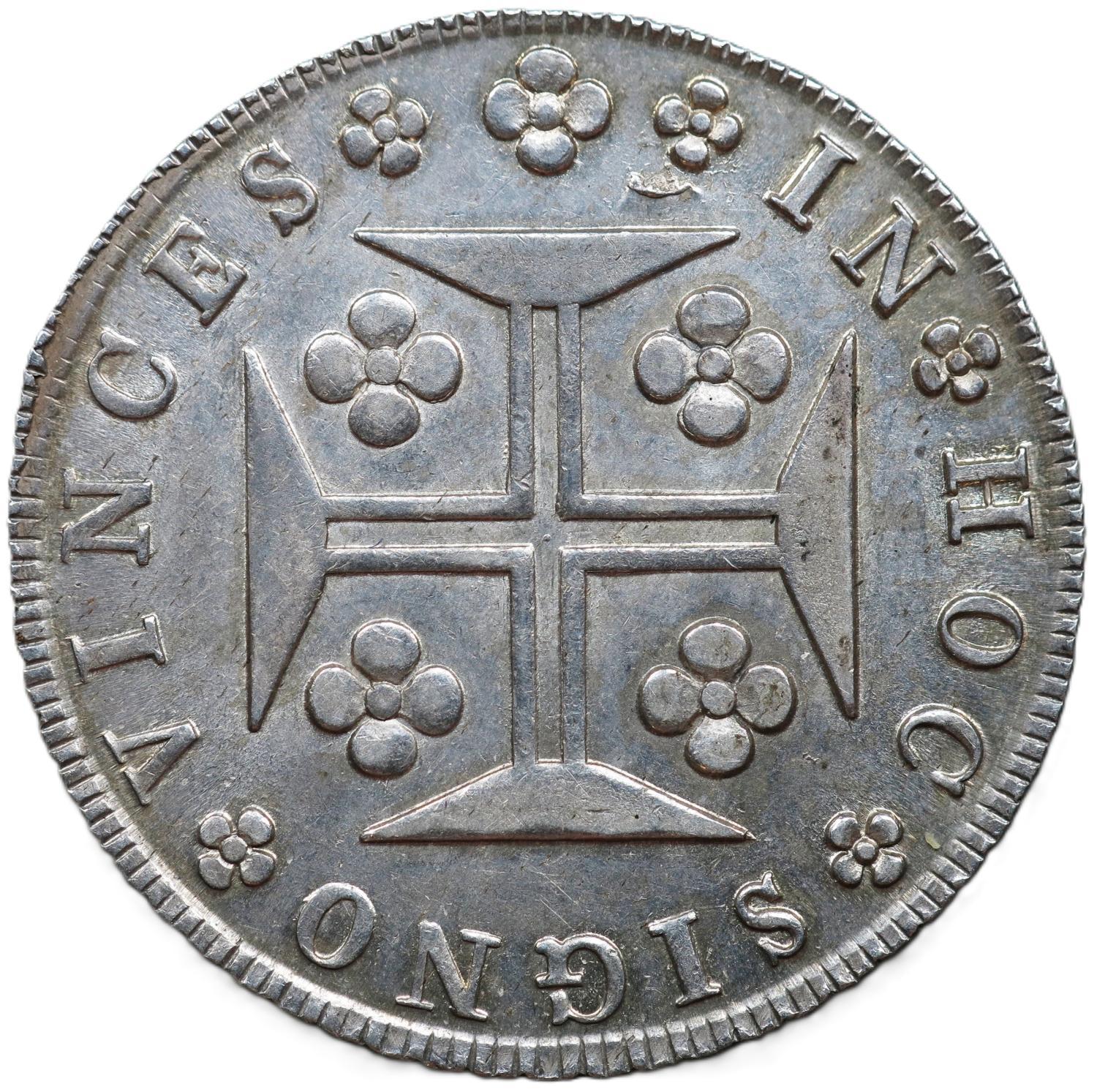 D. João VI Cruzado 1823 Prata Soberba