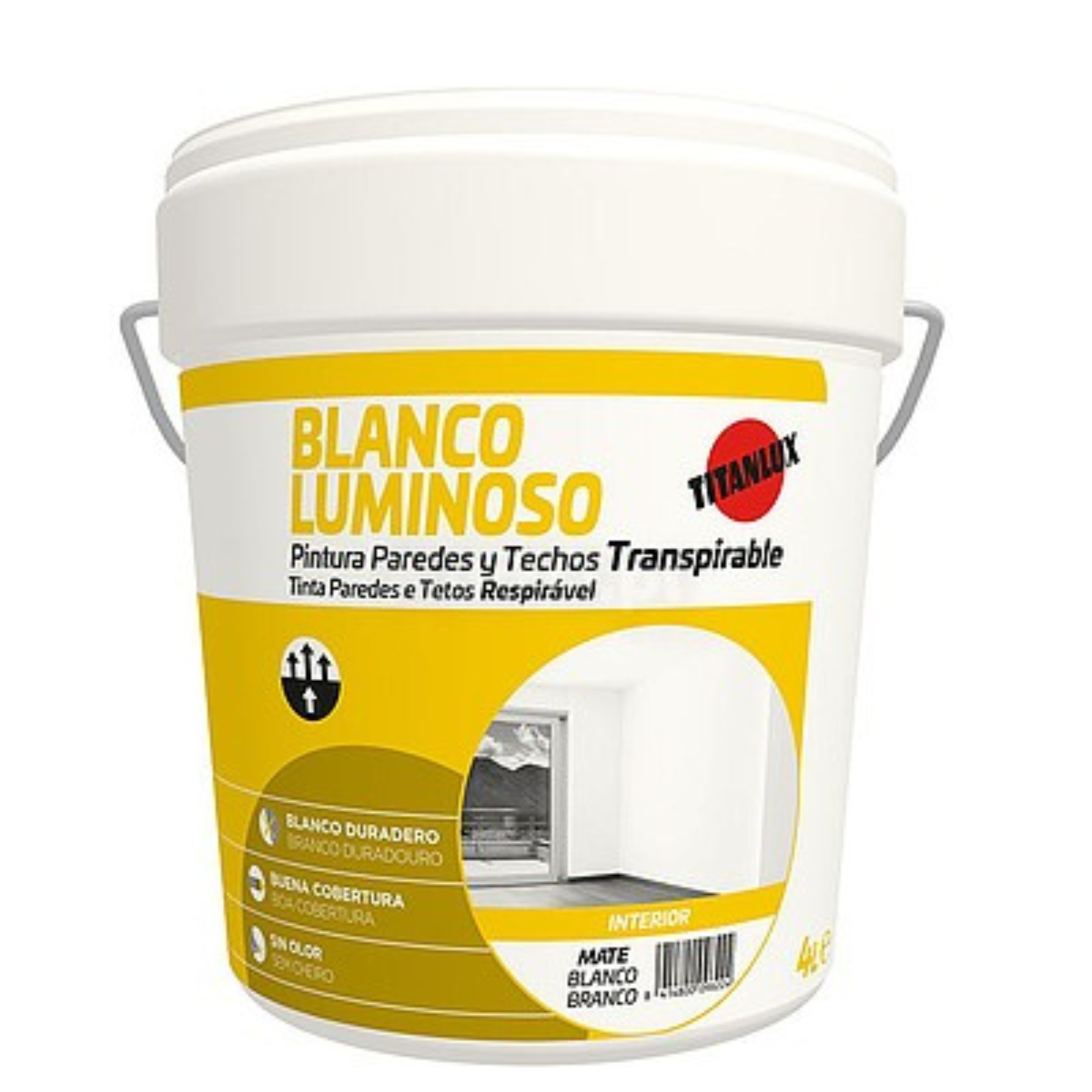 TINTA PLASTICA TITAN BRANCO LUMINOSO 4L