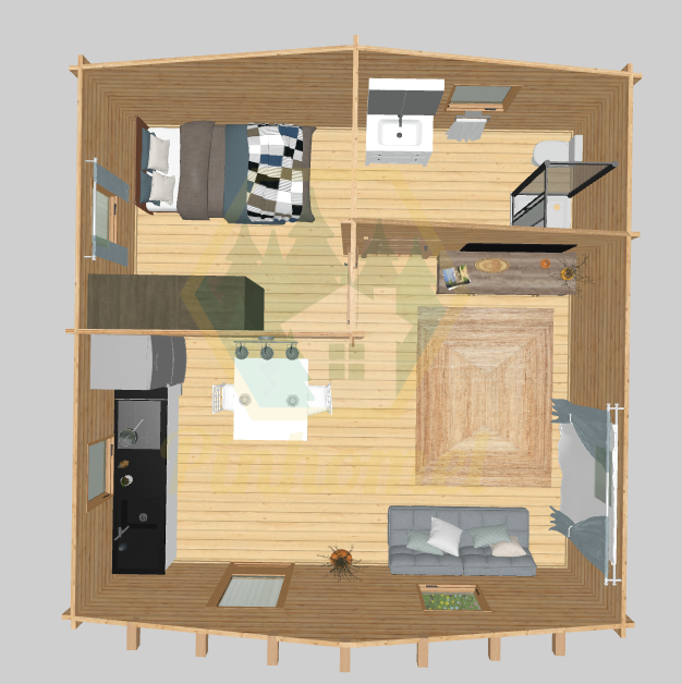 PINHOMEL8 - 6x6m, 44mm   